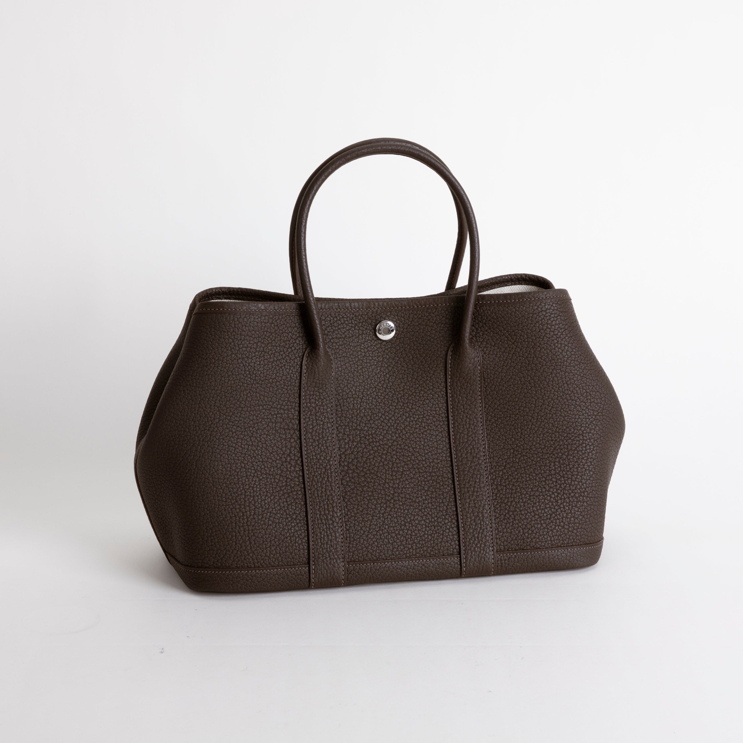 GARDEN PARTY 30 NEGONDA LEATHER EBENE WITH PALLADIUM HARDWARE (PHW)