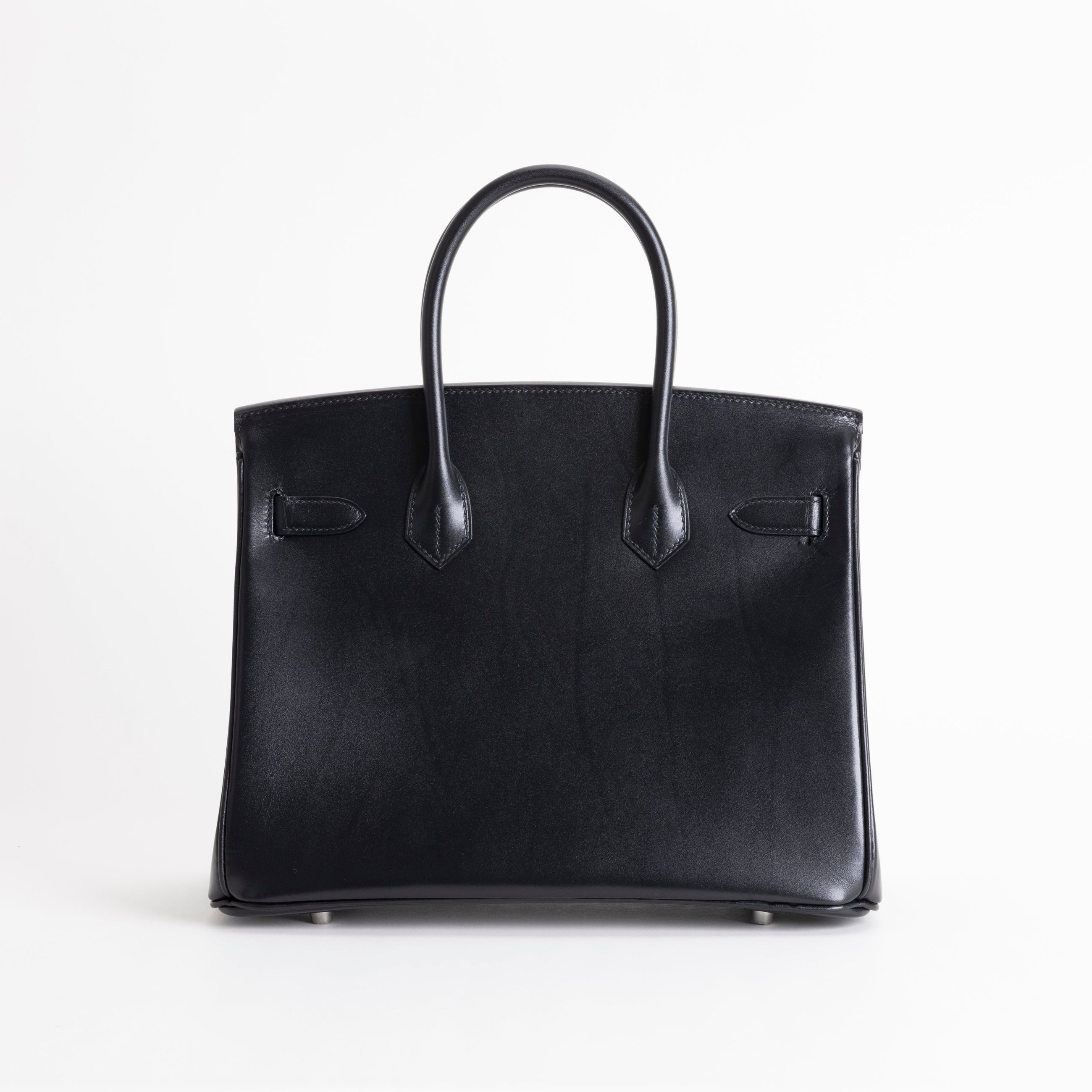 BIRKIN 30 BLACK BOX CALF LEATHER WITH PALLADIUM HARDWARE (PHW)