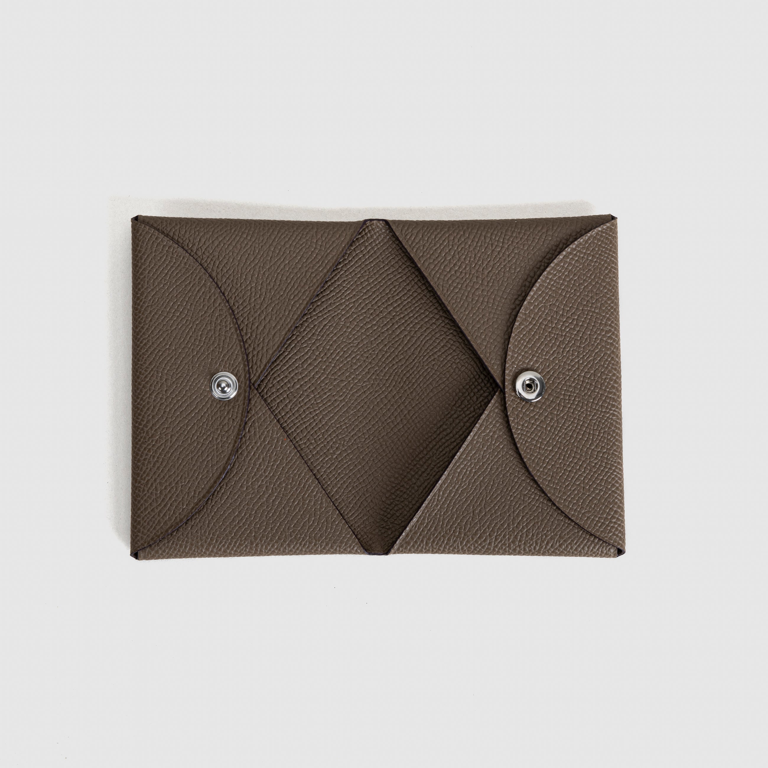 CALVI DUO EPSOM LEATHER ETOUPE WITH PALLADIUM HARDWARE (PHW)