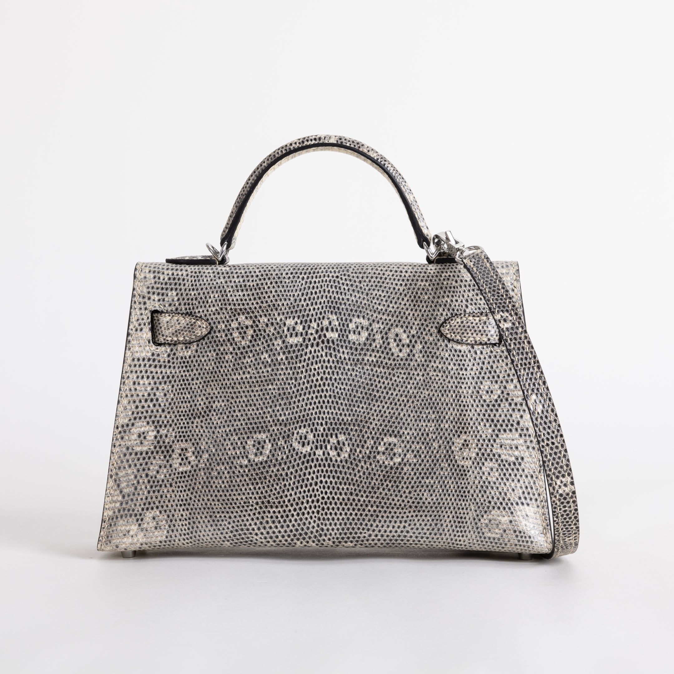 MINI KELLY II (20) OMBRE LIZARD LEATHER WITH PALLADIUM HARDWARE (PHW)