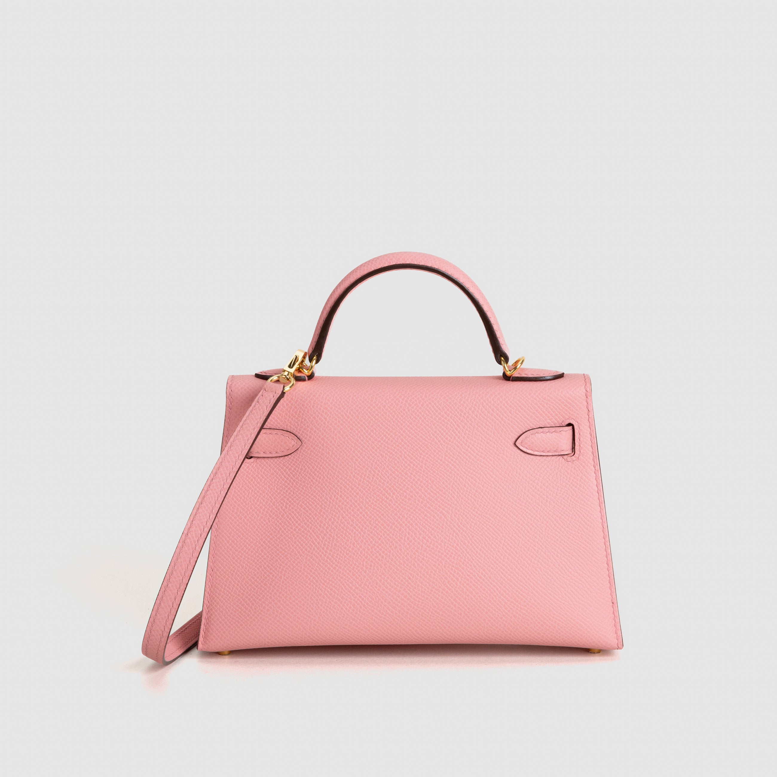 MINI KELLY II (20) EPSOM LEATHER ROSE CONFETTI WITH GOLD HARDWARE (GHW)