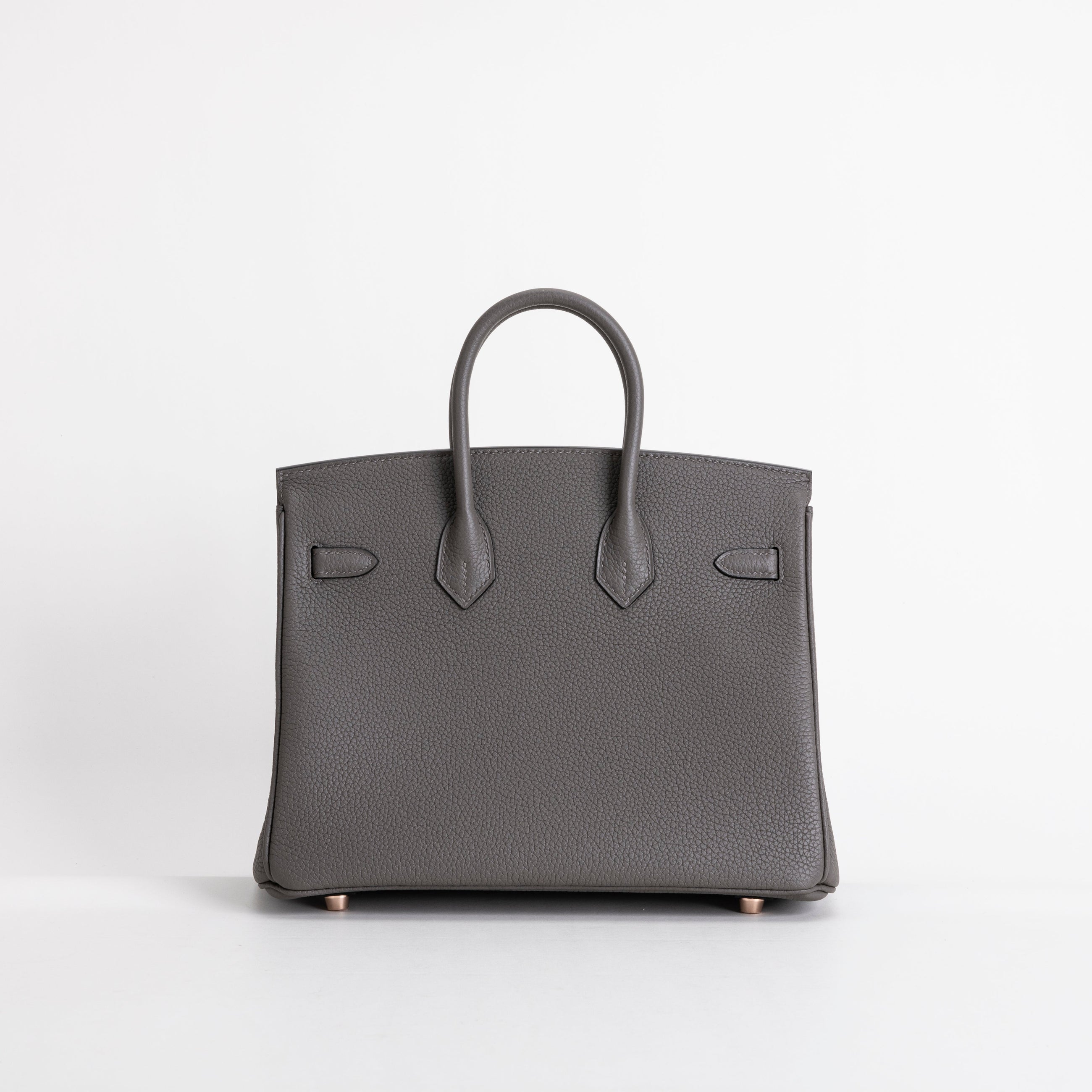 BIRKIN 25 TOGO LEATHER ETAIN WITH ROSE GOLD HARDWARE (RGHW)