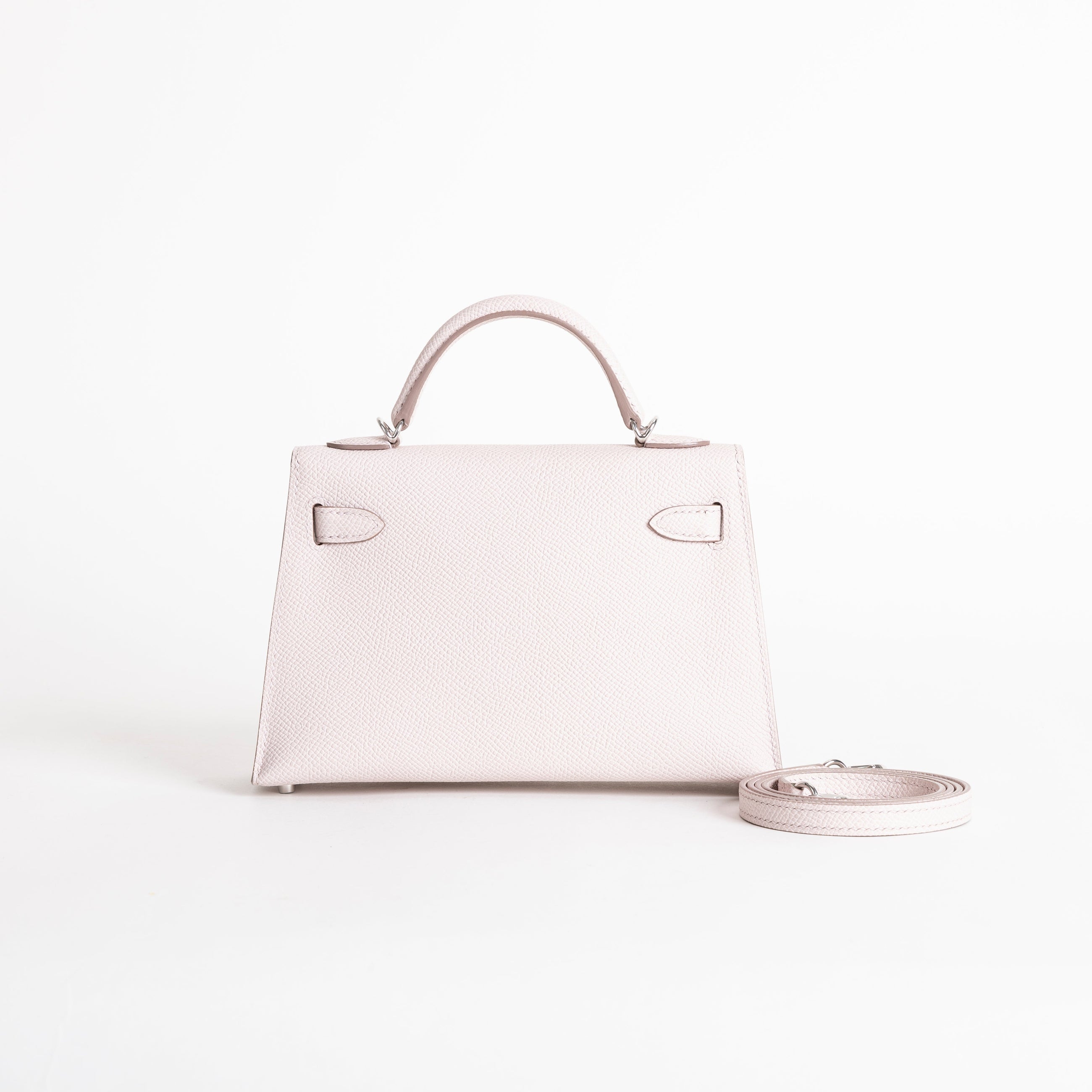 MINI KELLY II (20) EPSOM LEATHER MAUVE PALE WITH PALLADIUM HARDWARE (PHW)