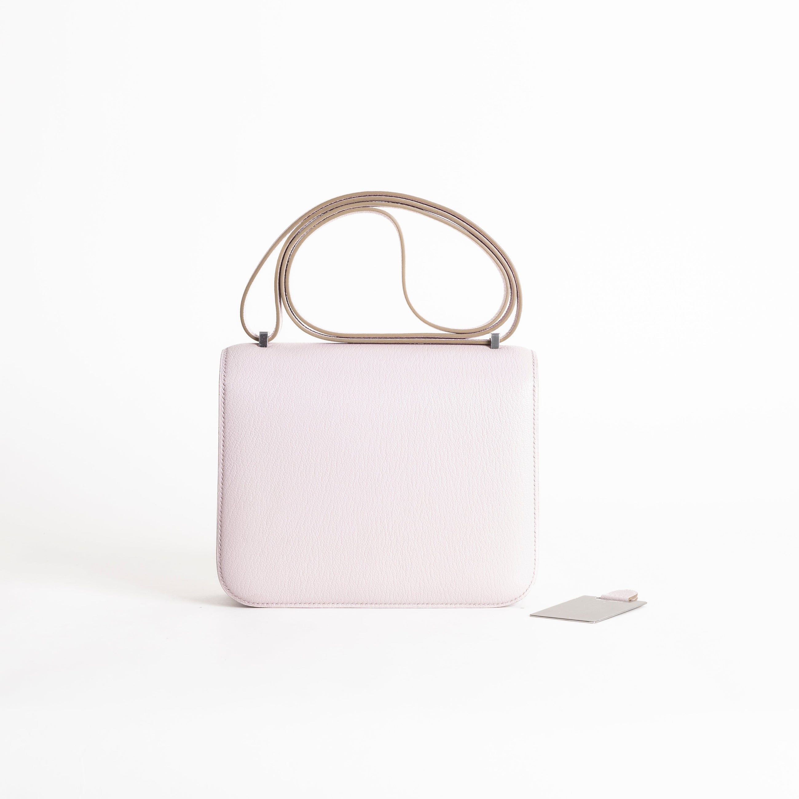CONSTANCE 18 (MINI) CHEVRE LEATHER ROSE SAKURA WITH PALLADIUM HARDWARE (PHW)
