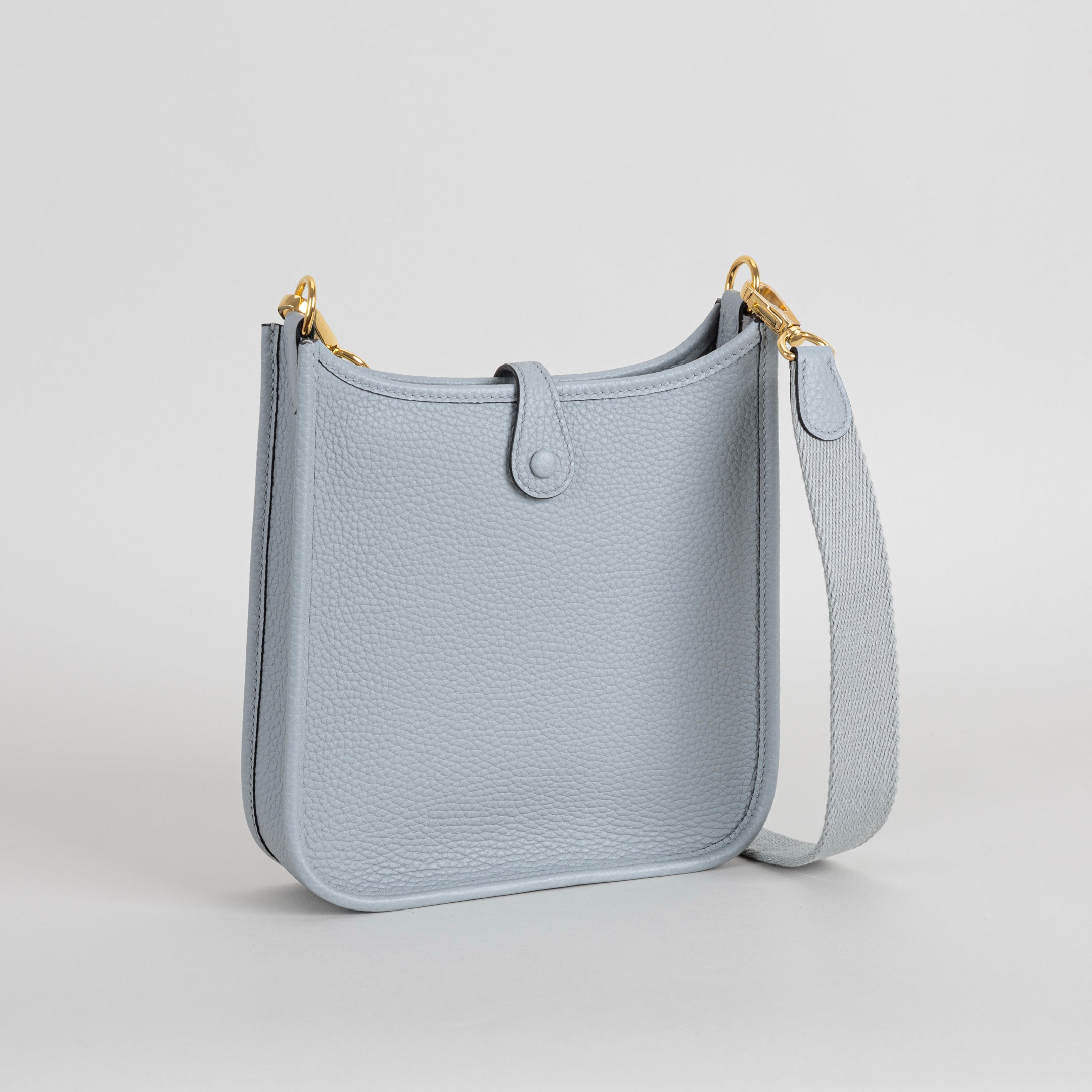 MINI EVELYNE (TPM) CLEMENCE LEATHER BLEU GLACIER WITH GOLD HARDWARE (GHW)