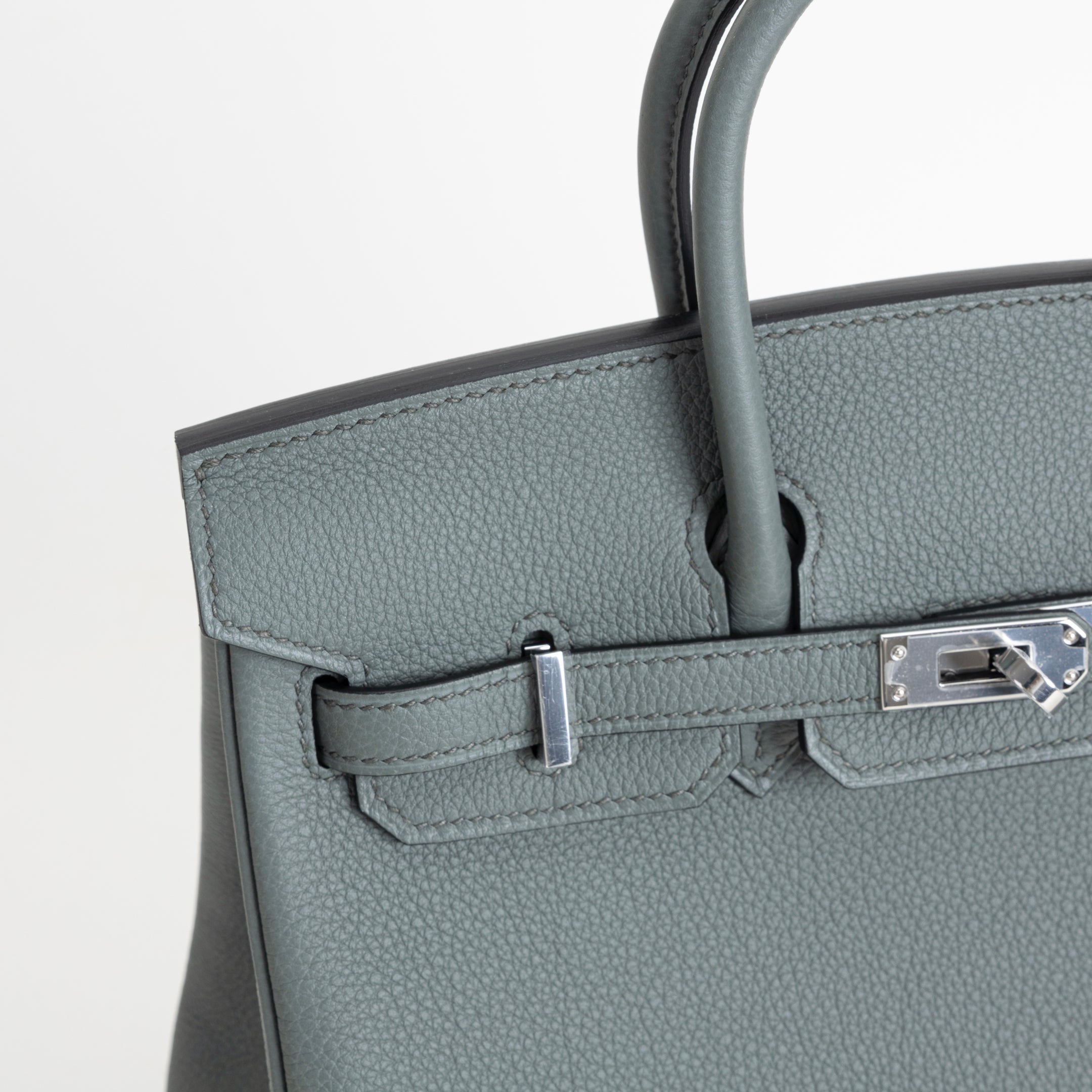 BIRKIN 25 TOGO LEATHER VERT AMANDE WITH PALLADIUM HARDWARE (PHW)