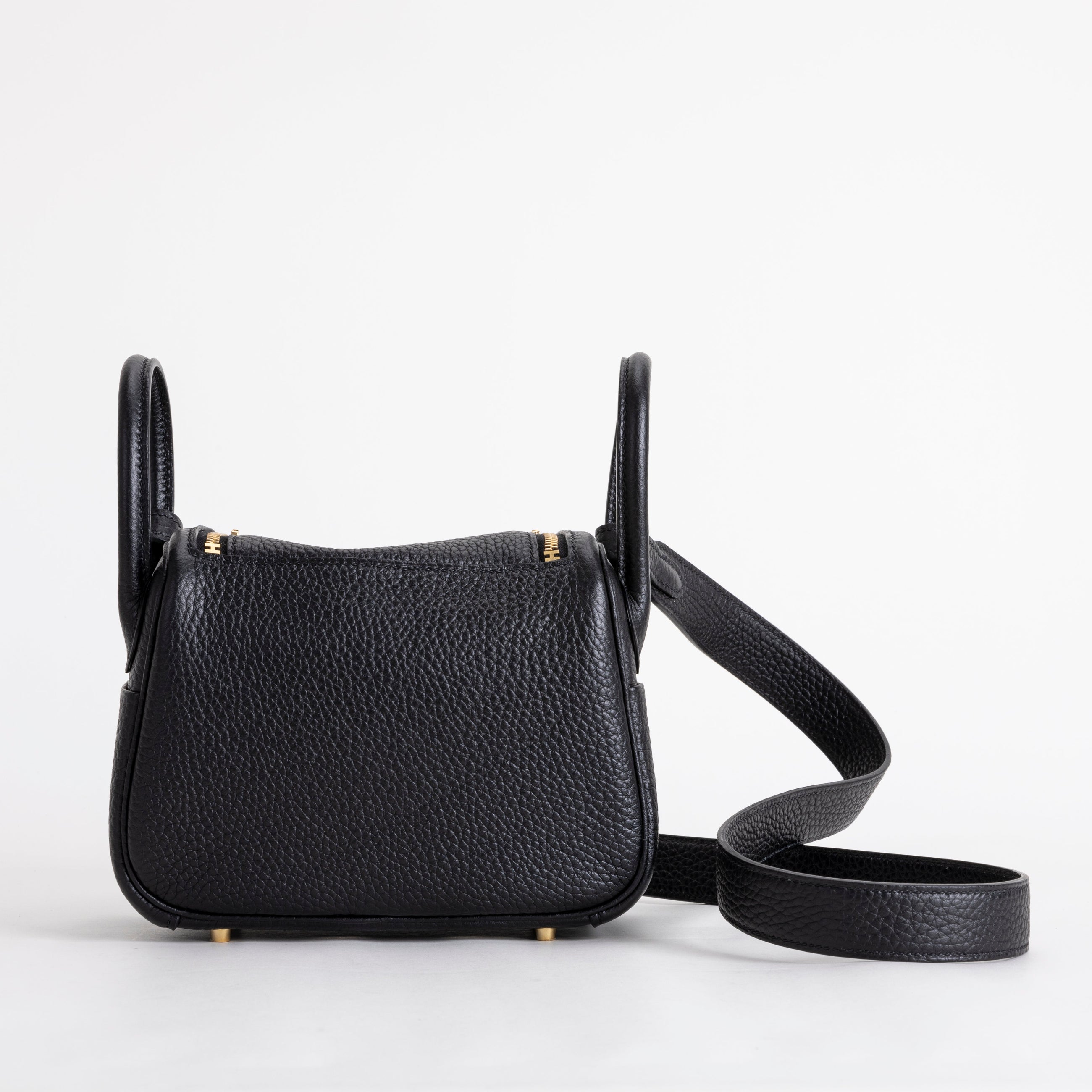 MINI LINDY 20 CLEMENCE LEATHER NOIR (BLACK) WITH GOLD HARDWARE (GHW)