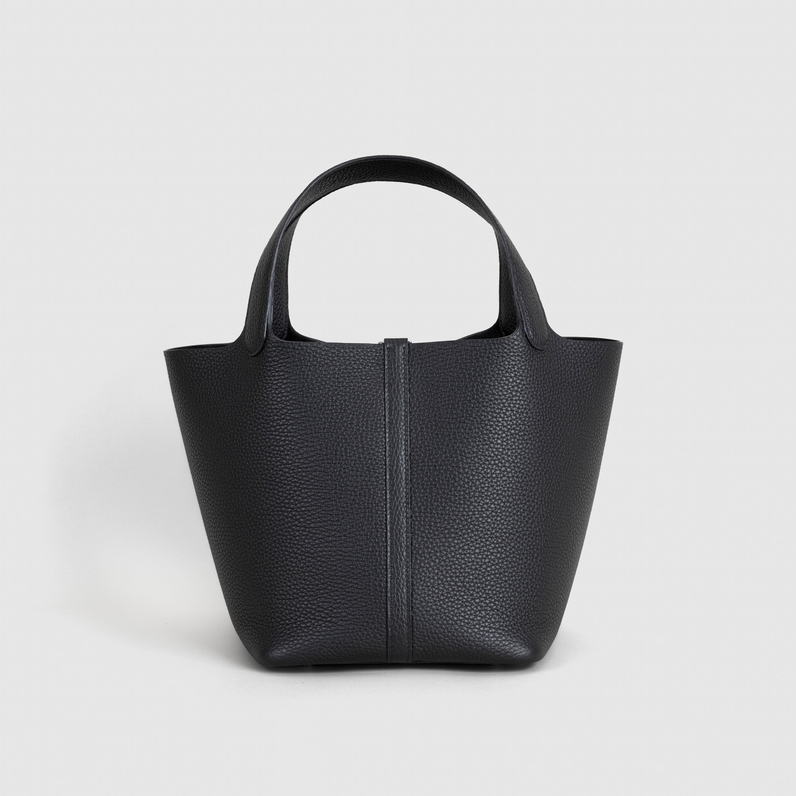 PICOTIN 22 LOCK CLEMENCE LEATHER NOIR (BLACK) WITH PALLADIUM HARDWARE (PHW)