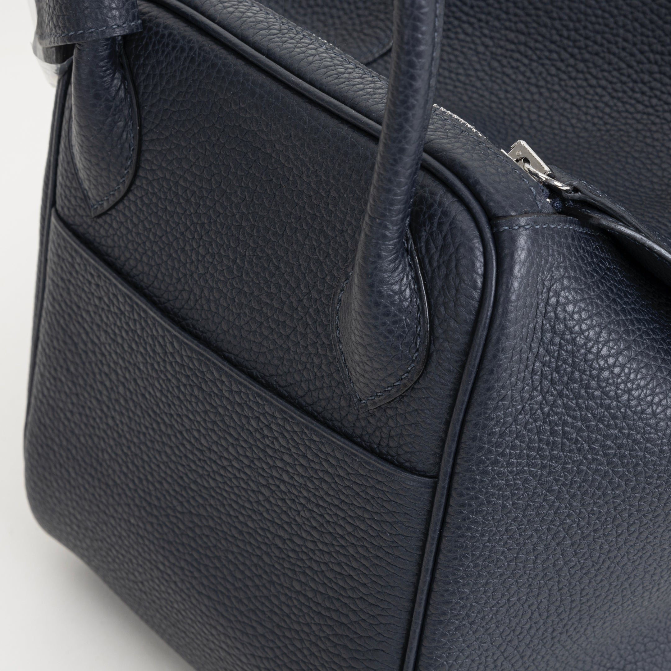 LINDY 30 CLEMENCE LEATHER BLEU NUIT WITH PALLADIUM HARDWARE (PHW)