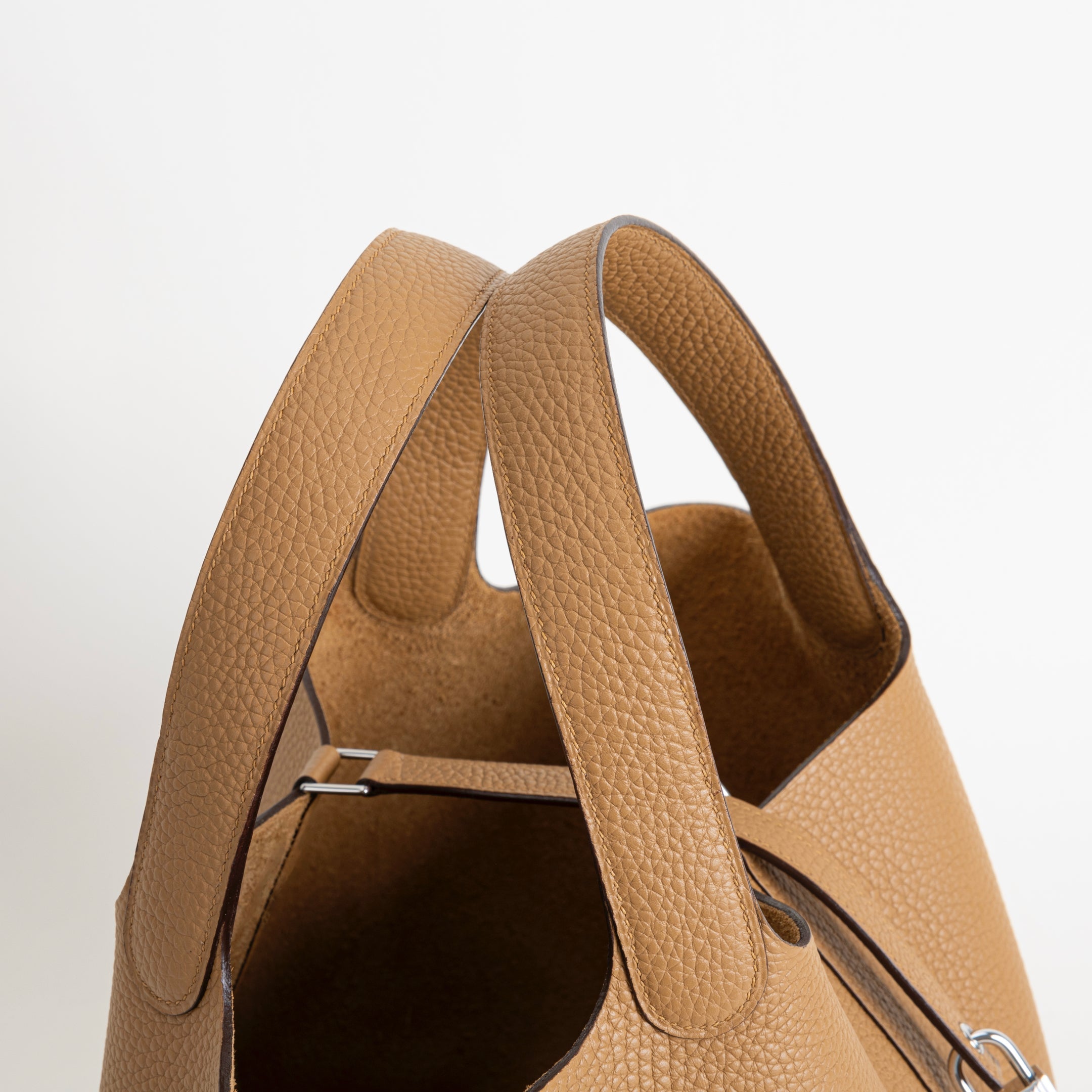 PICOTIN 22 LOCK CLEMENCE LEATHER BISCUIT WITH PALLADIUM HARDWARE (PHW)