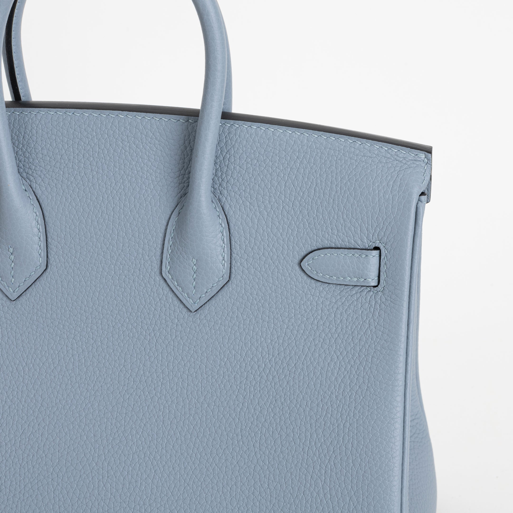 BIRKIN 25 TOGO LEATHER BLEU LIN WITH PALLADIUM HARDWARE (PHW)