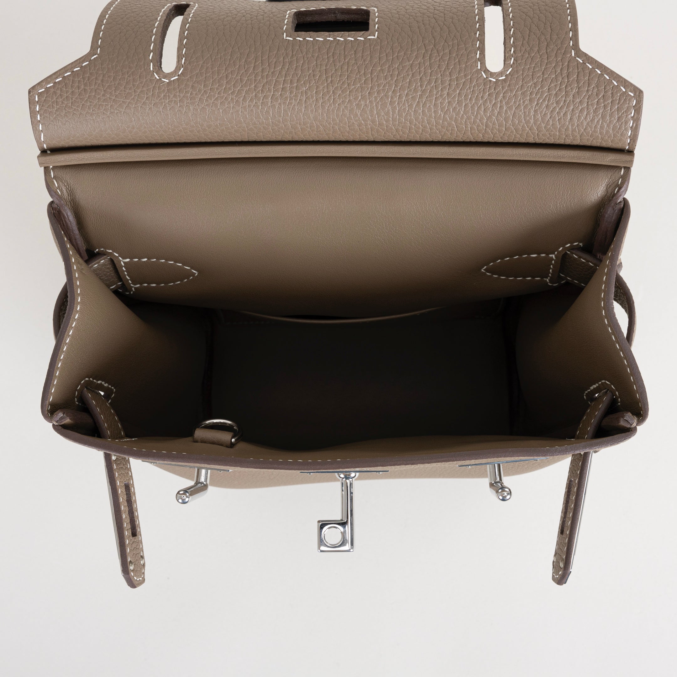 HAC A DOS TOGO LEATHER ETOUPE WITH PALLADIUM HARDWARE (PHW)