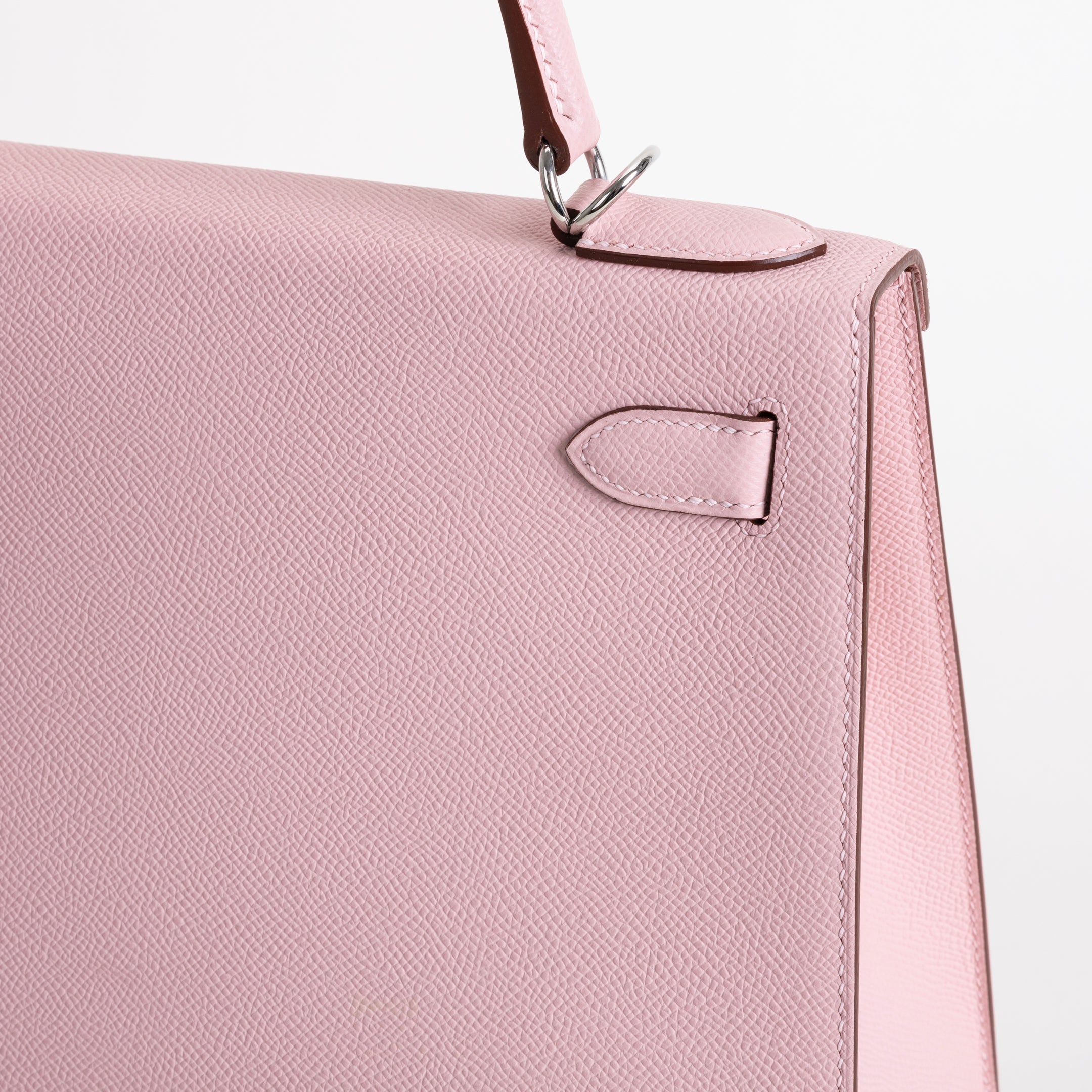 KELLY 28 EPSOM LEATHER ROSE SAKURA WITH PALLADIUM HARDWARE (PHW)