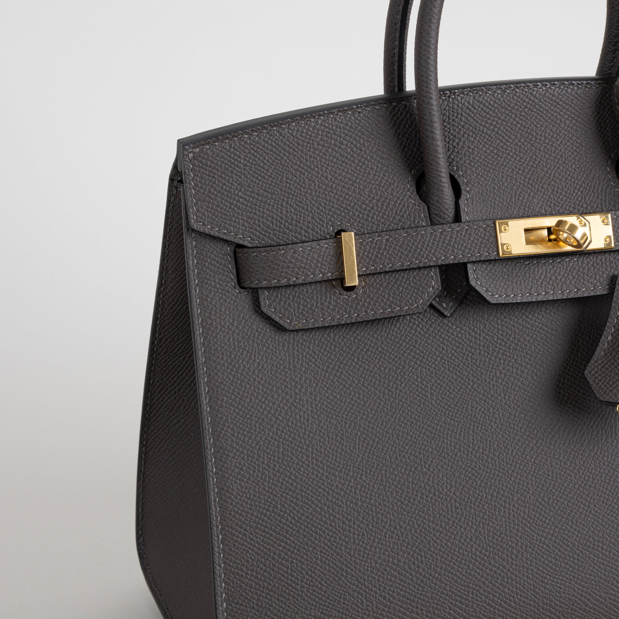 BIRKIN 25 (SELLIER SHAPE) EPSOM LEATHER ETAIN WITH GOLD HARDWARE (GHW)