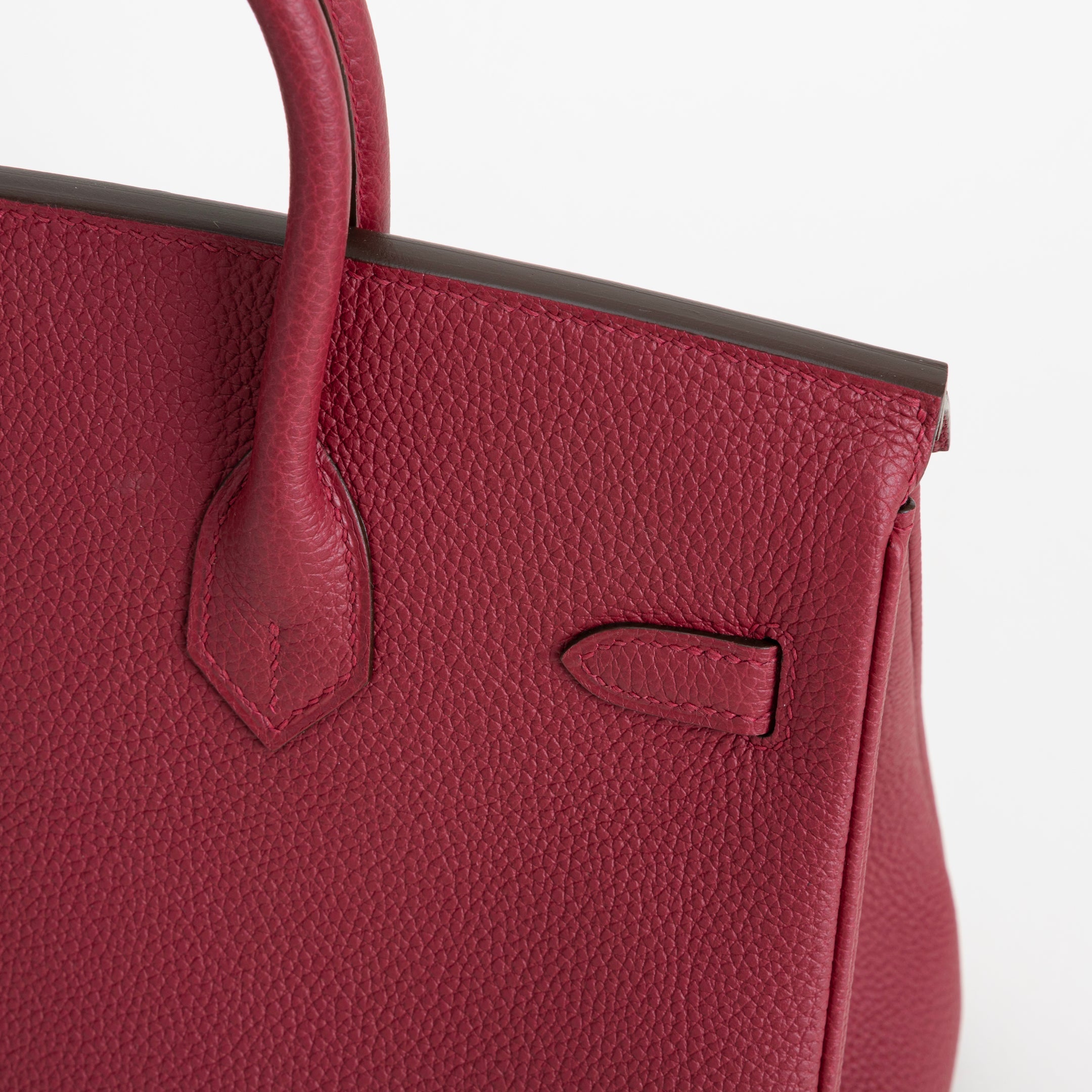 BIRKIN 25 TOGO LEATHER ROUGE GRENAT WITH PALLADIUM HARDWARE (PHW)