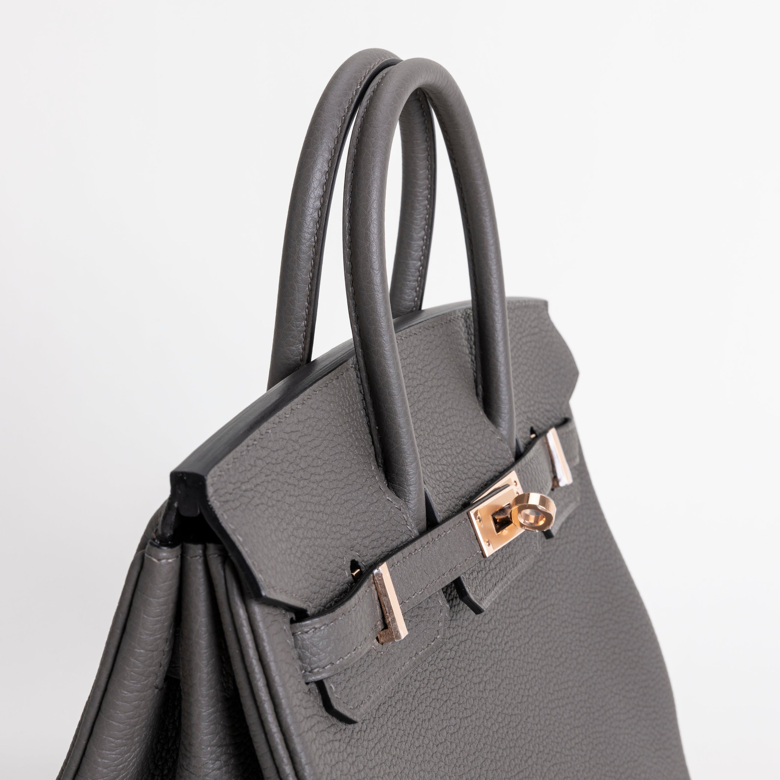 BIRKIN 25 TOGO LEATHER ETAIN WITH ROSE GOLD HARDWARE (RGHW)