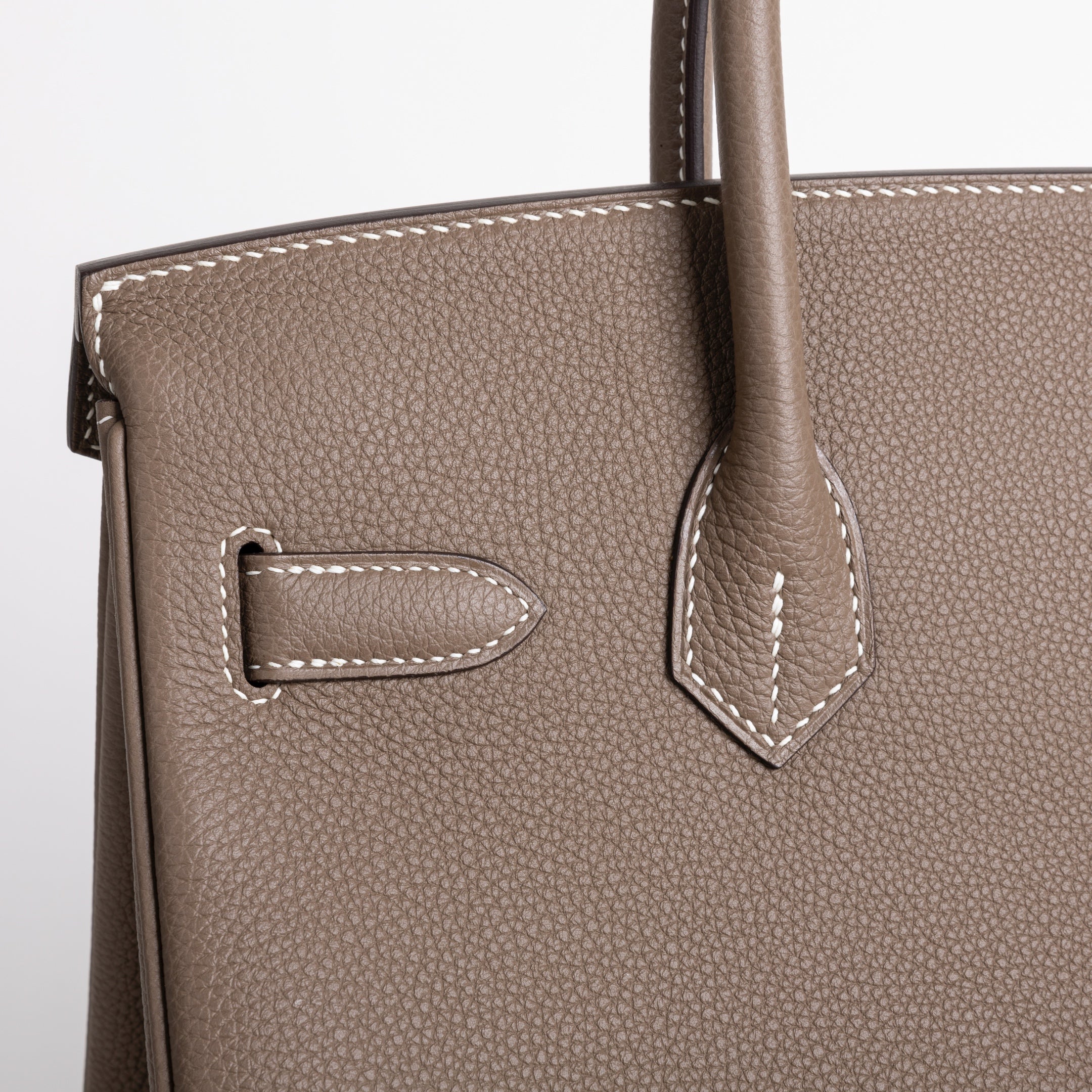 BIRKIN 30 TOGO LEATHER ETOUPE WITH PALLADIUM HARDWARE (PHW)