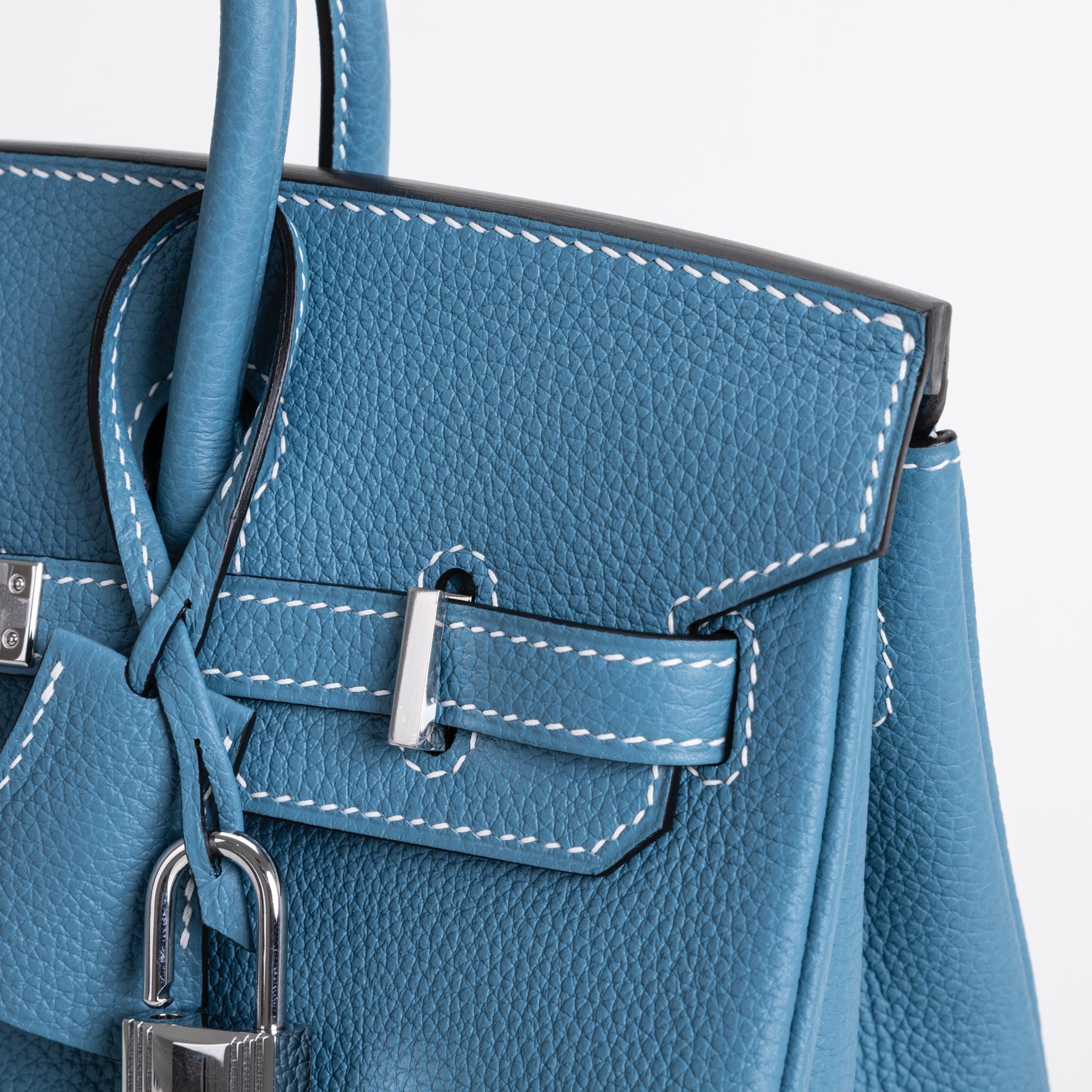 BIRKIN 25 TOGO LEATHER BLEU JEAN WITH PALLADIUM HARDWARE (PHW)