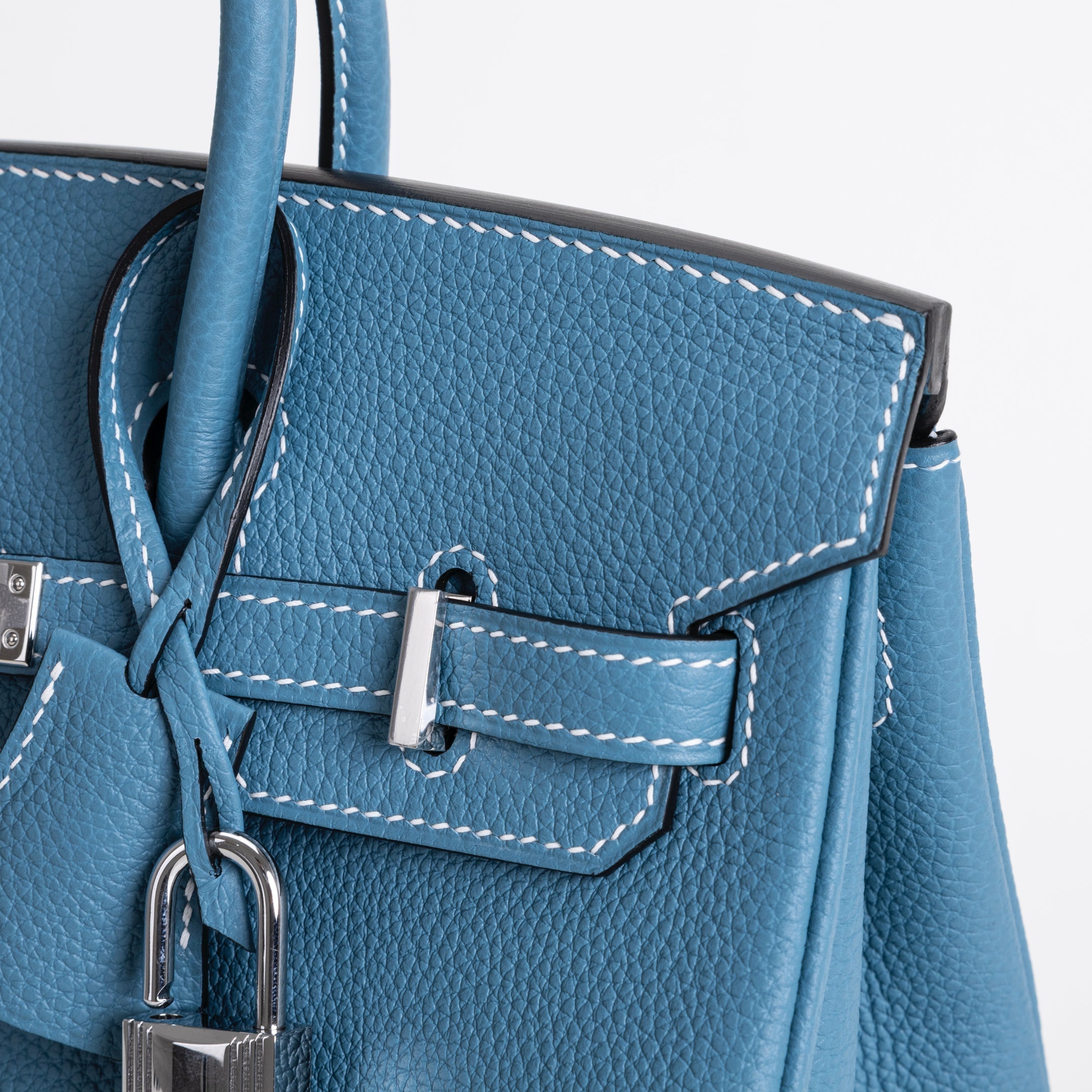 BIRKIN 25 TOGO LEATHER BLEU JEAN WITH PALLADIUM HARDWARE (PHW)