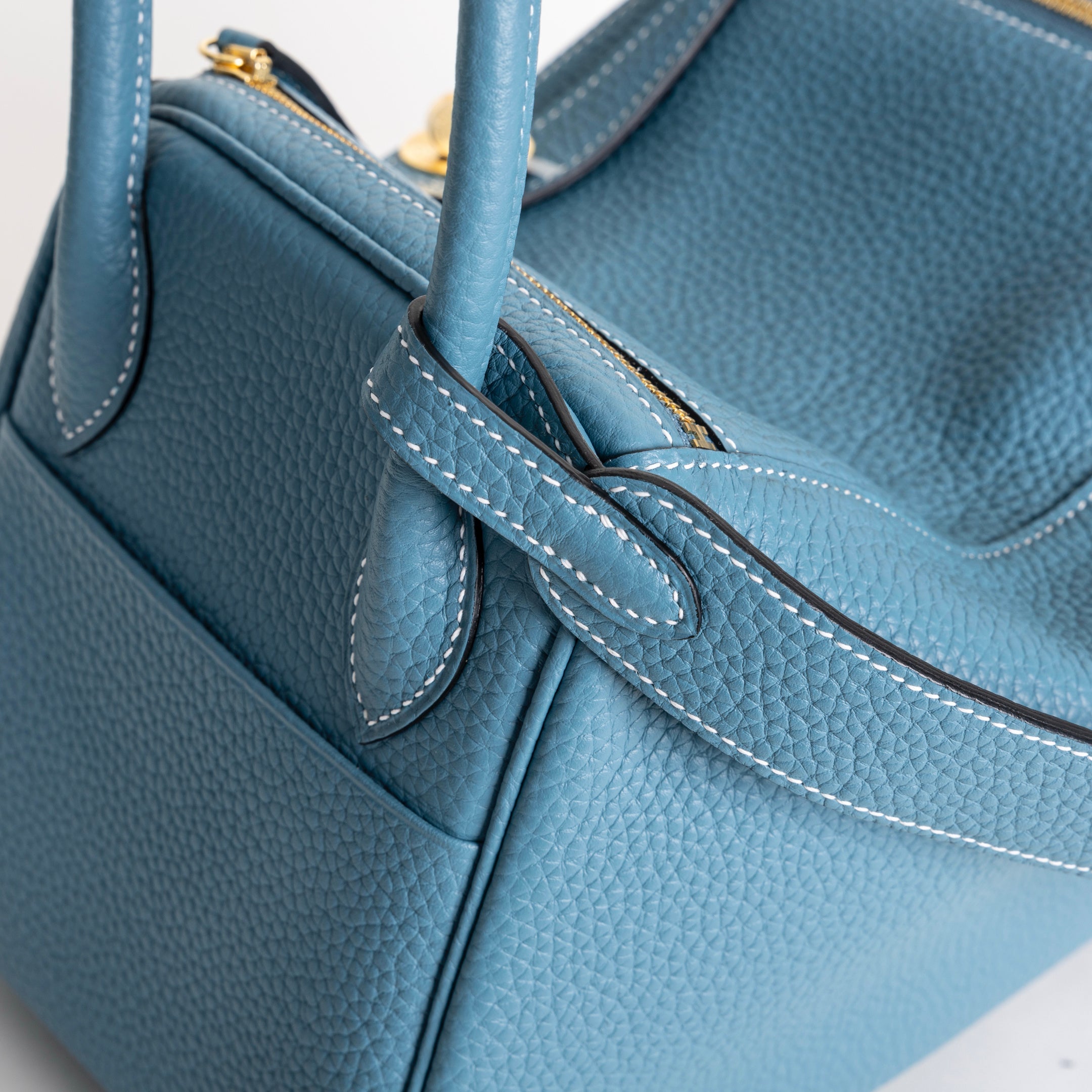 LINDY 26 CLEMENCE LEATHER BLEU JEAN WITH GOLD HARDWARE (GHW)