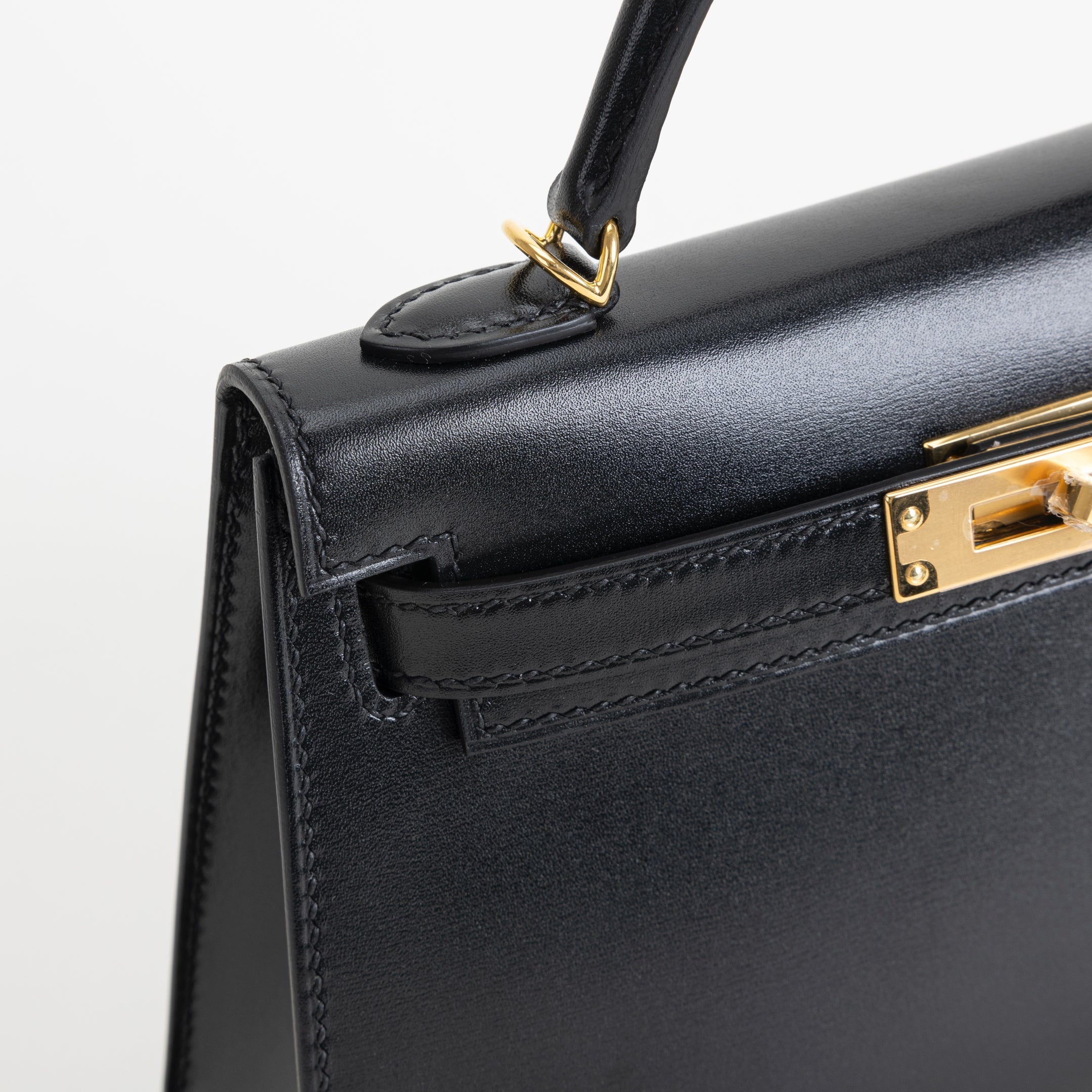 MINI KELLY II (20) BLACK BOX CALF LEATHER WITH GOLD HARDWARE (GHW)