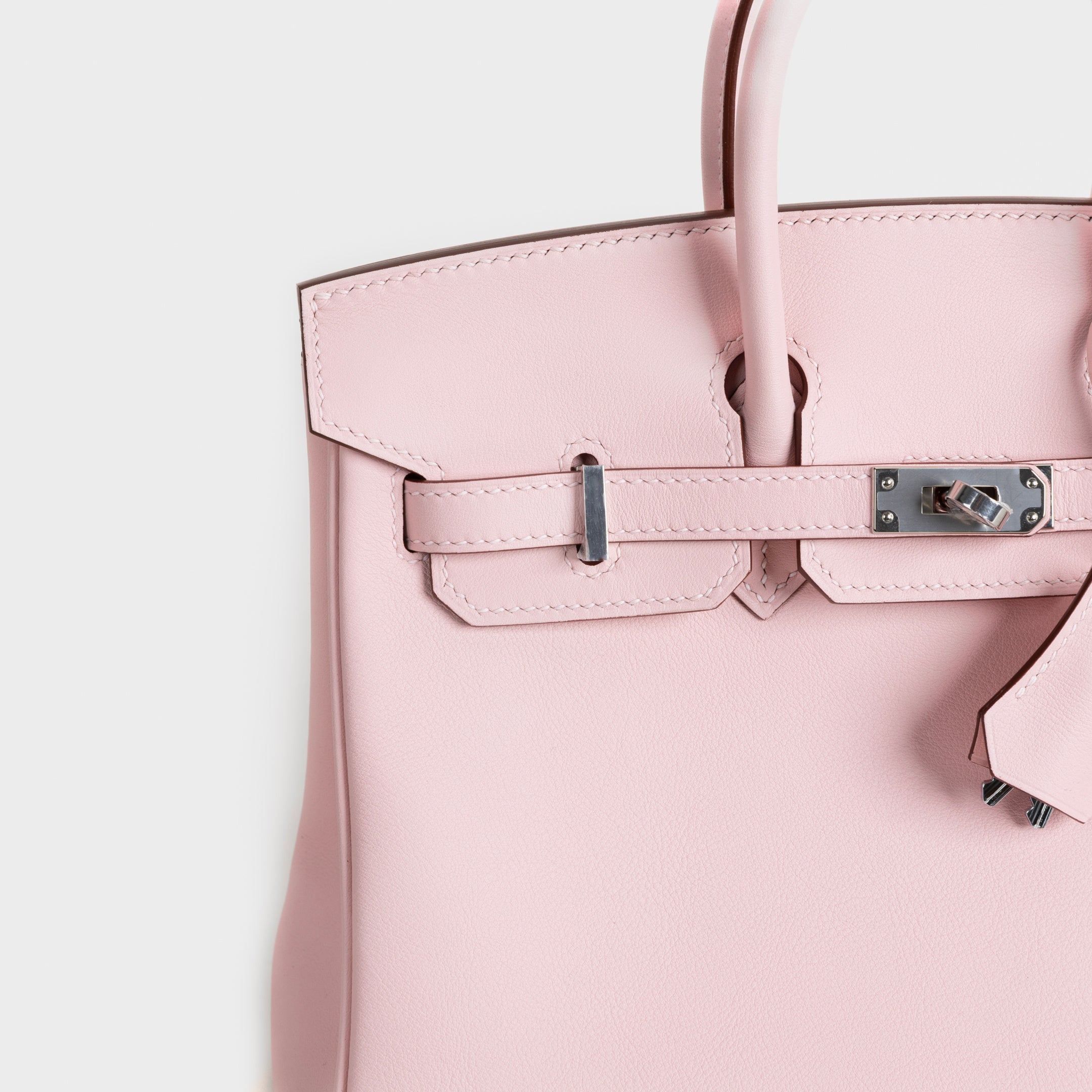 BIRKIN 25 SWIFT LEATHER ROSE SAKURA WITH PALLADIUM HARDWARE (PHW)