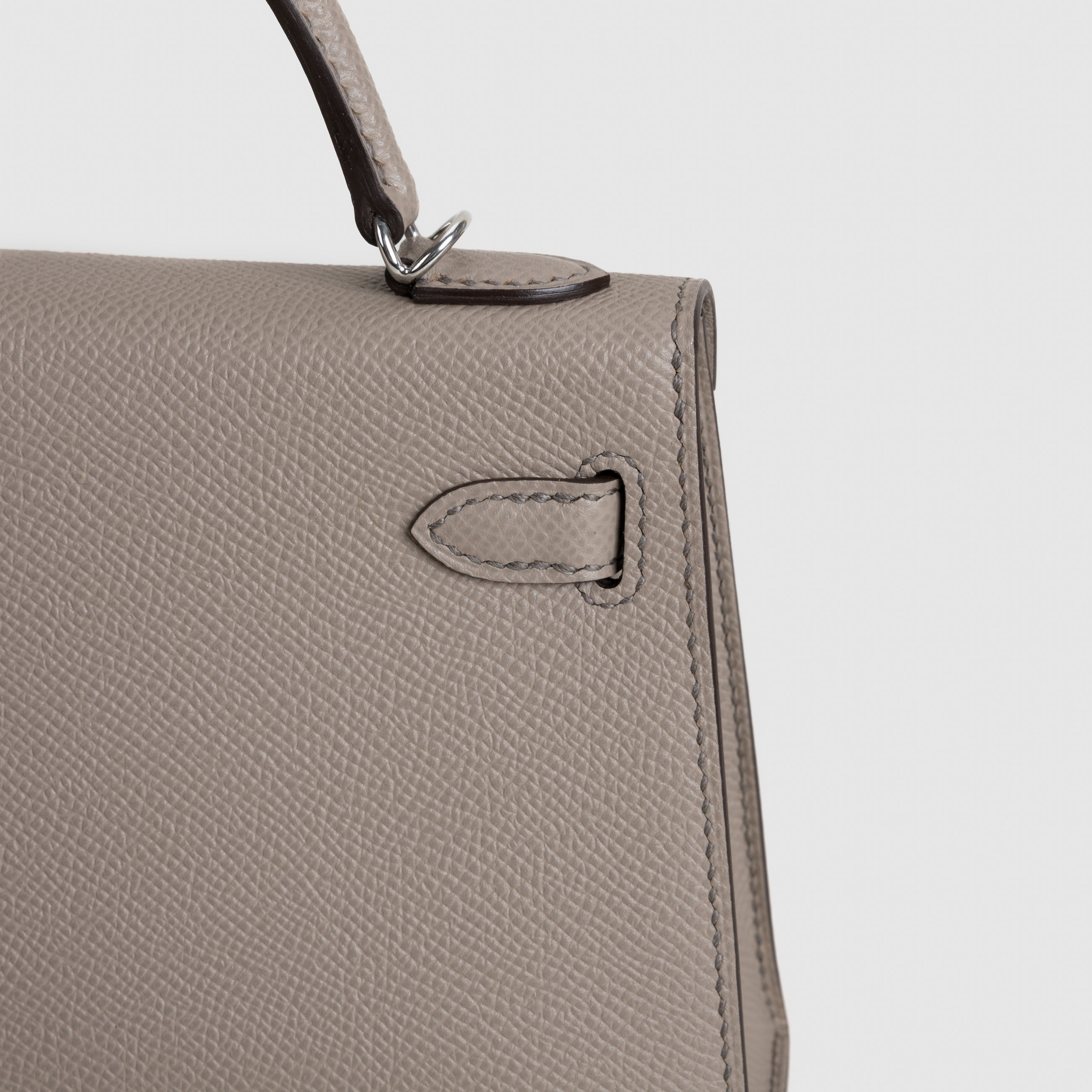 MINI KELLY II (20) EPSOM LEATHER GRIS ASPHALTE WITH PALLADIUM HARDWARE (PHW)