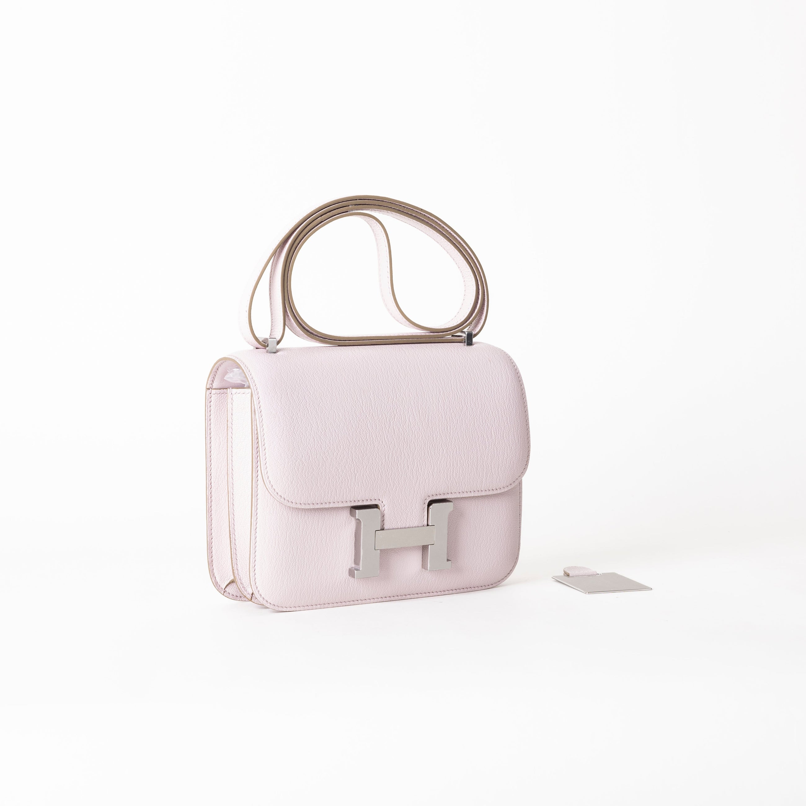 CONSTANCE 18 (MINI) CHEVRE LEATHER ROSE SAKURA WITH PALLADIUM HARDWARE (PHW)