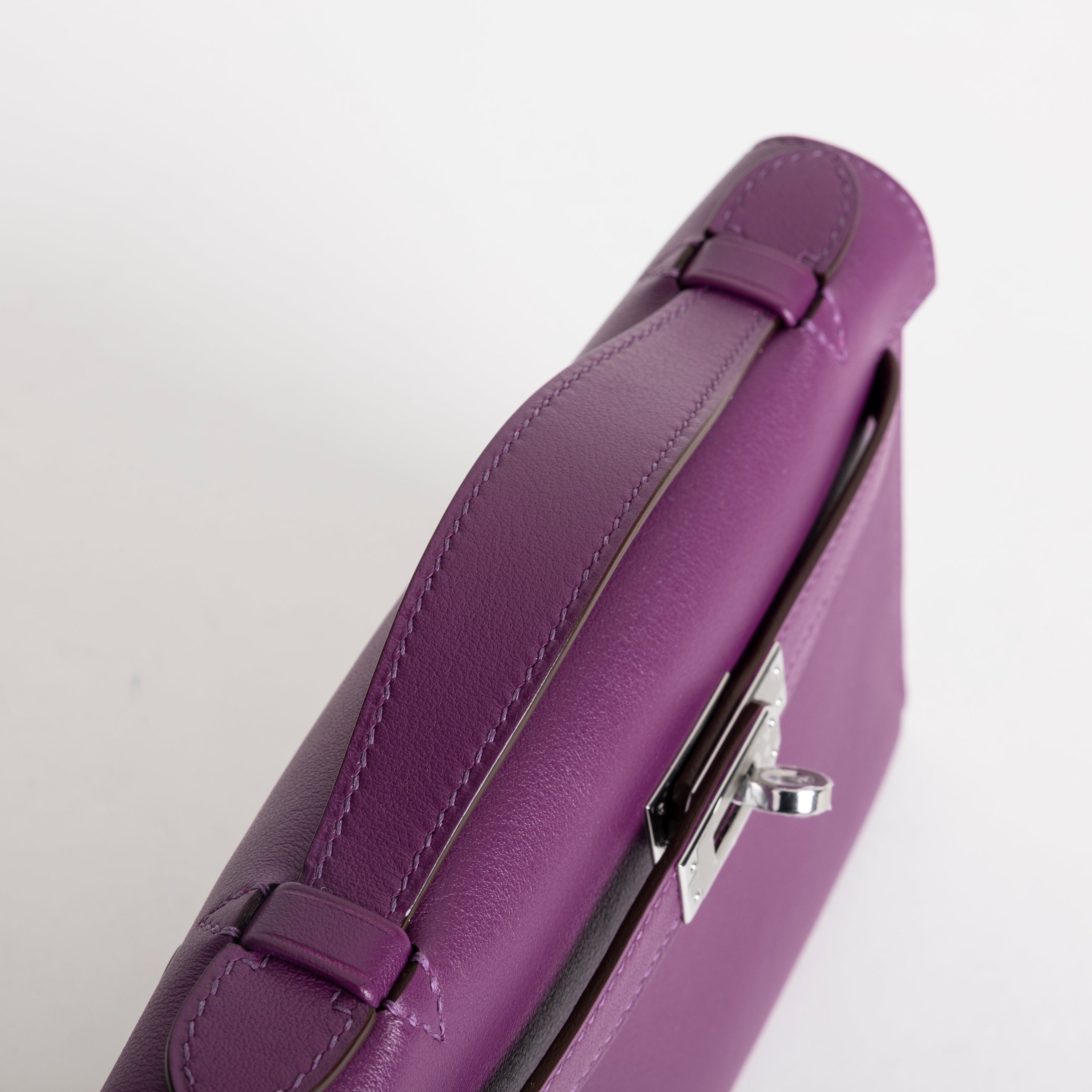 KELLY POCHETTE SWIFT LEATHER ANEMONE WITH PALLADIUM HARDWARE (PHW)