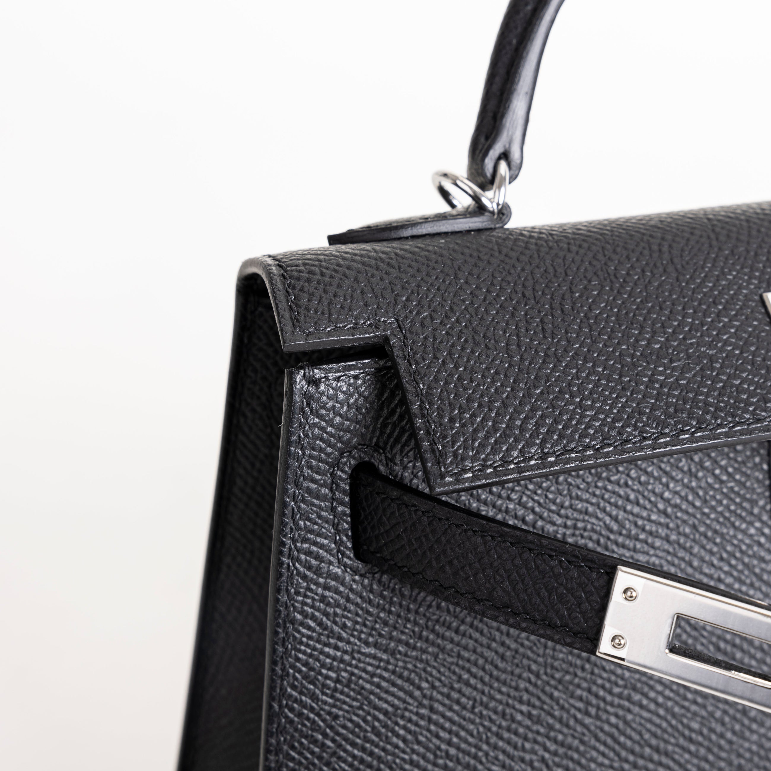 MINI KELLY II (20) EPSOM LEATHER NOIR (BLACK) WITH PALLADIUM HARDWARE (PHW)