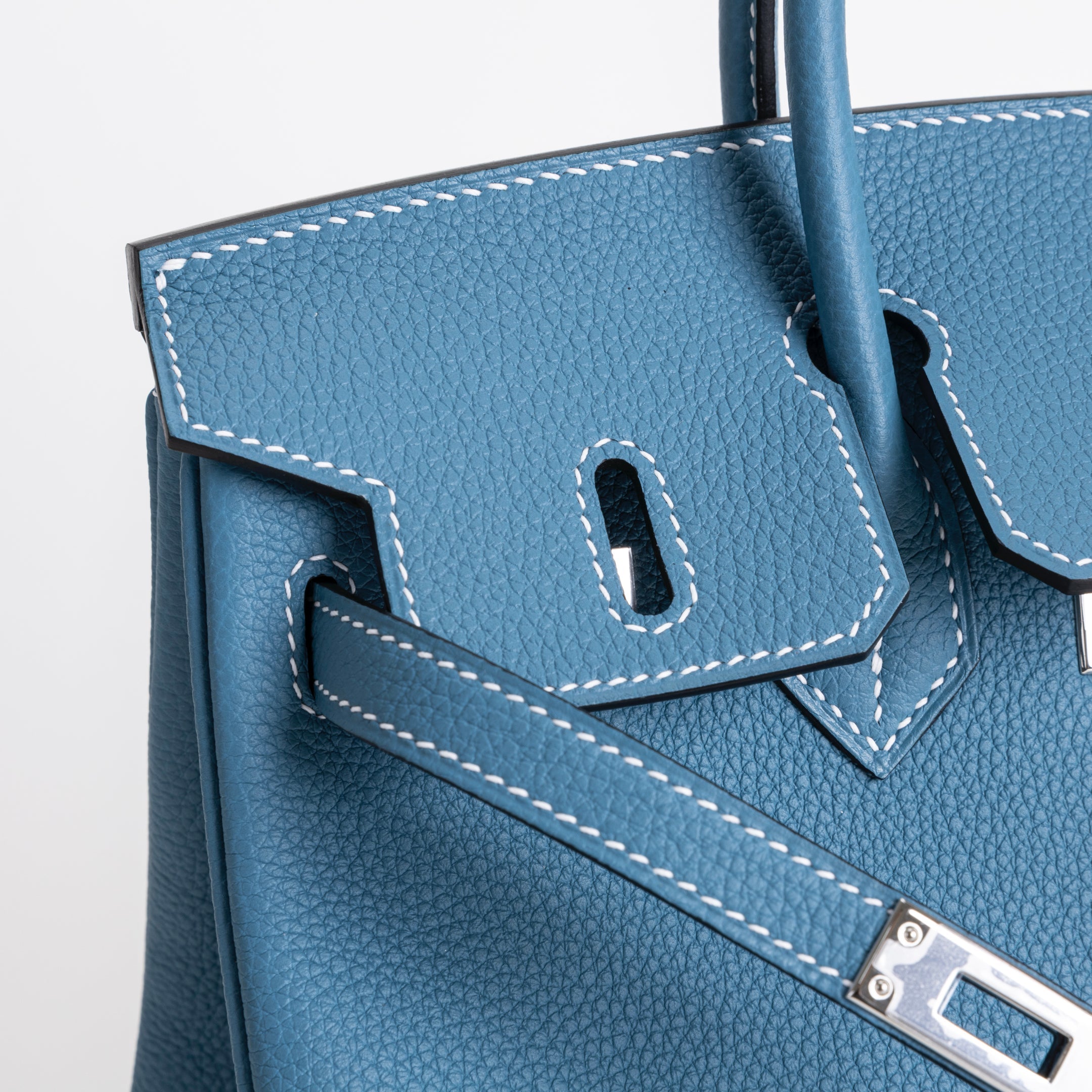 BIRKIN 25 TOGO LEATHER BLEU JEAN WITH PALLADIUM HARDWARE (PHW)