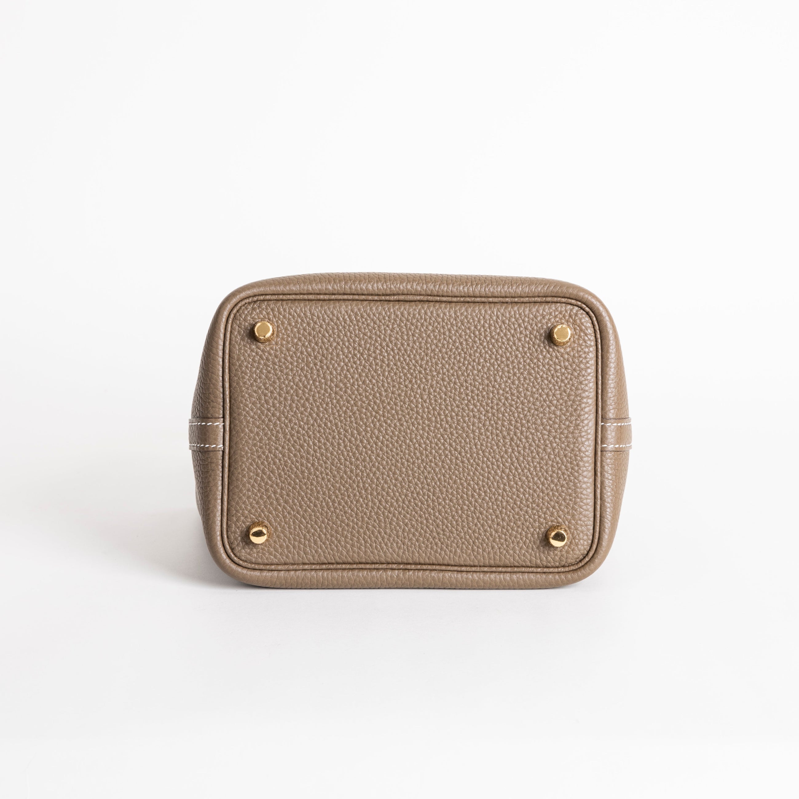 PICOTIN 18 LOCK CLEMENCE LEATHER ETOUPE WITH GOLD HARDWARE (GHW)