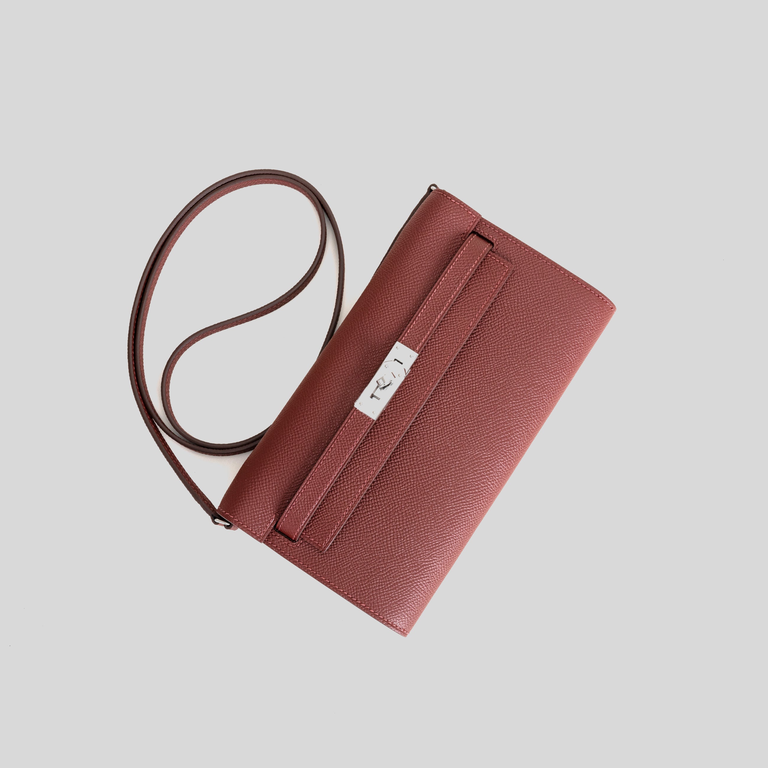 KELLY TO GO EPSOM LEATHER ROUGE H WITH PALLADIUM HARDWARE (PHW)
