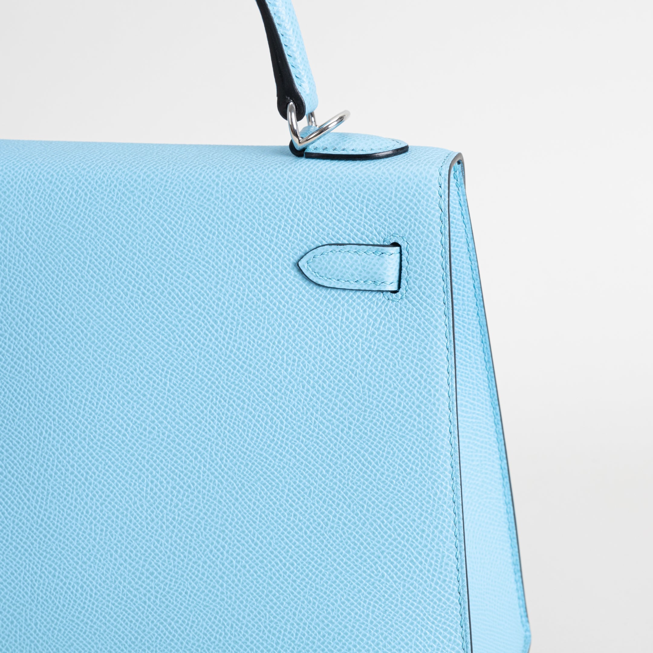 KELLY 25 EPSOM LEATHER CELESTE WITH PALLADIUM HARDWARE (PHW)