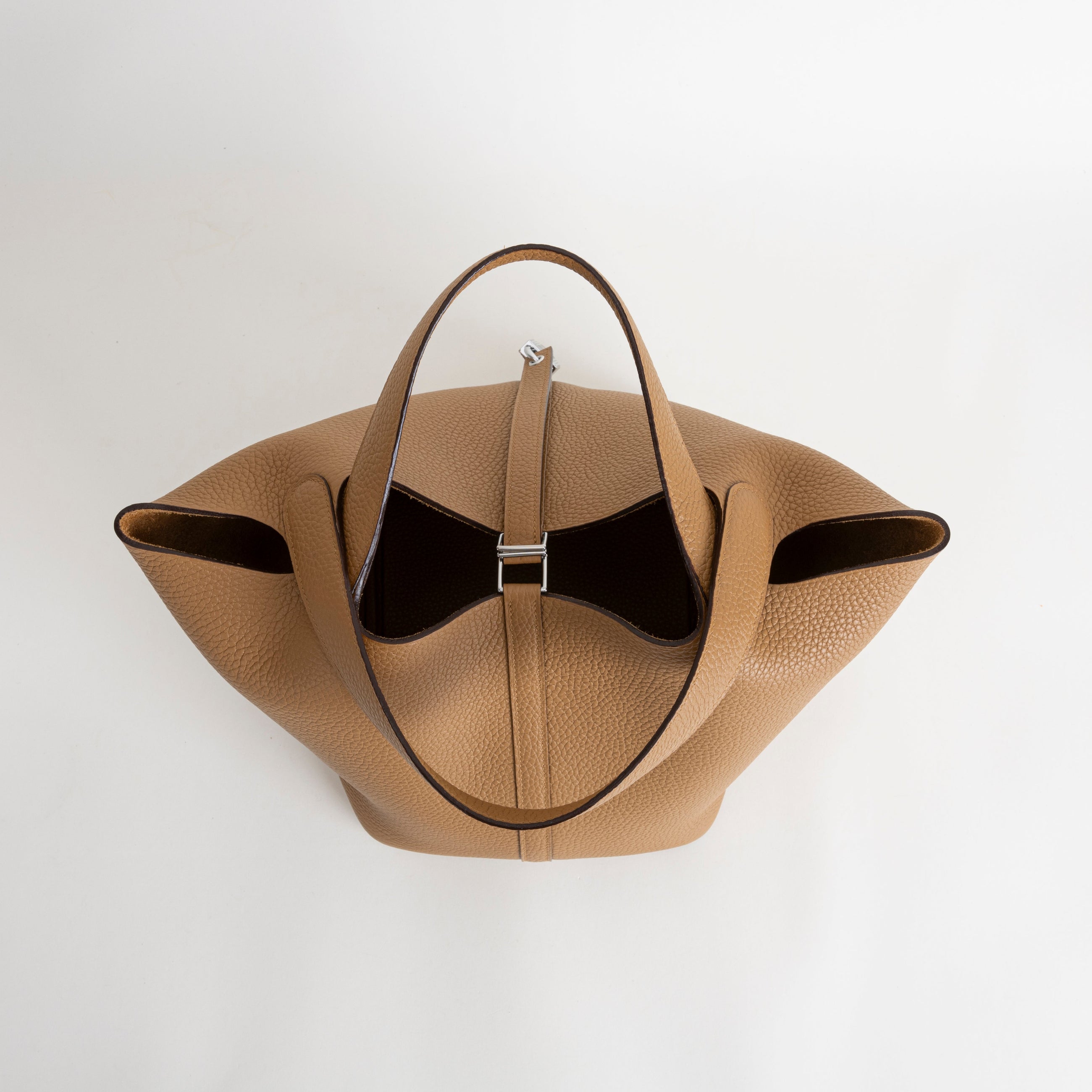 PICOTIN 22 LOCK CLEMENCE LEATHER BISCUIT WITH PALLADIUM HARDWARE (PHW)