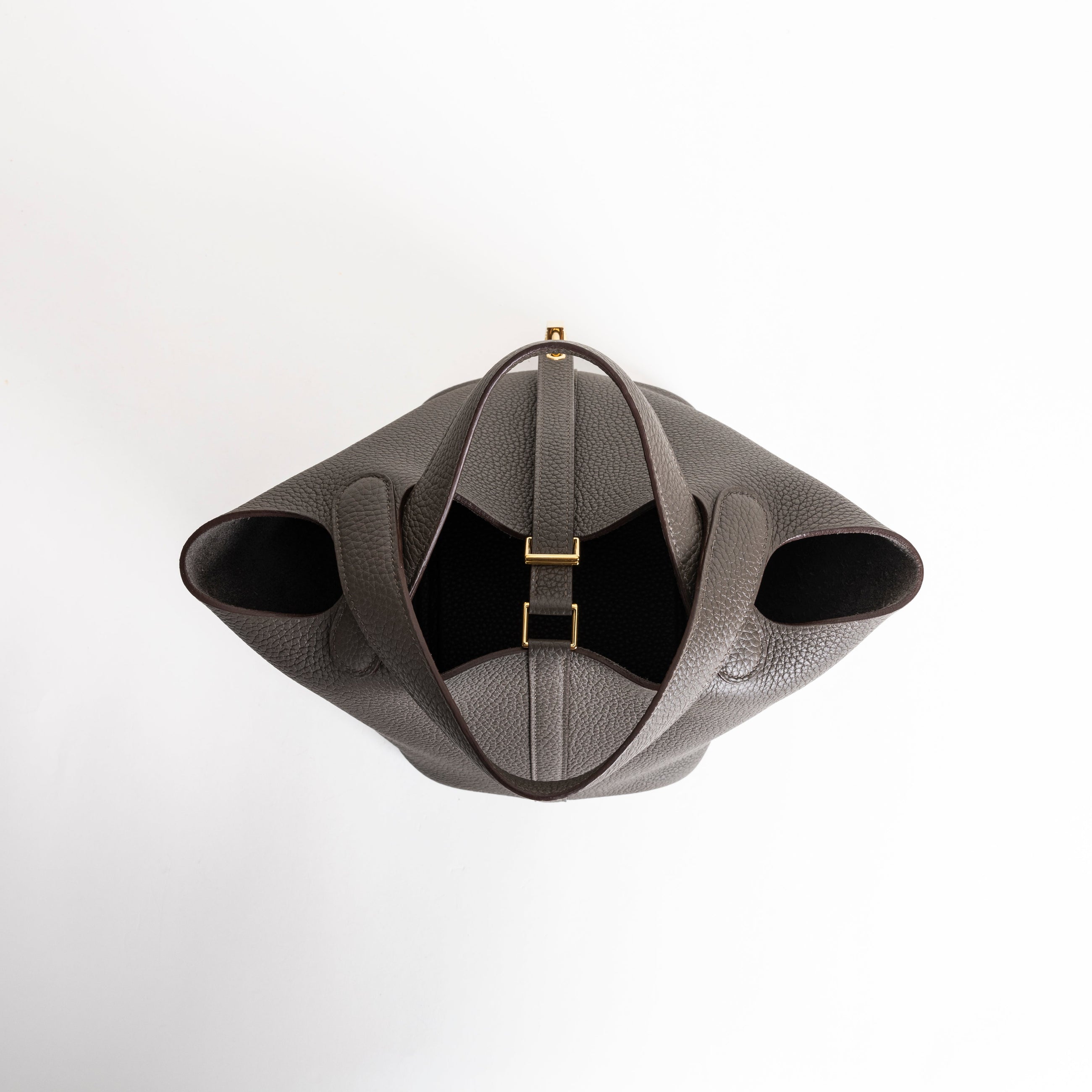 PICOTIN 18 LOCK CLEMENCE LEATHER ETAIN WITH GOLD HARDWARE (GHW)