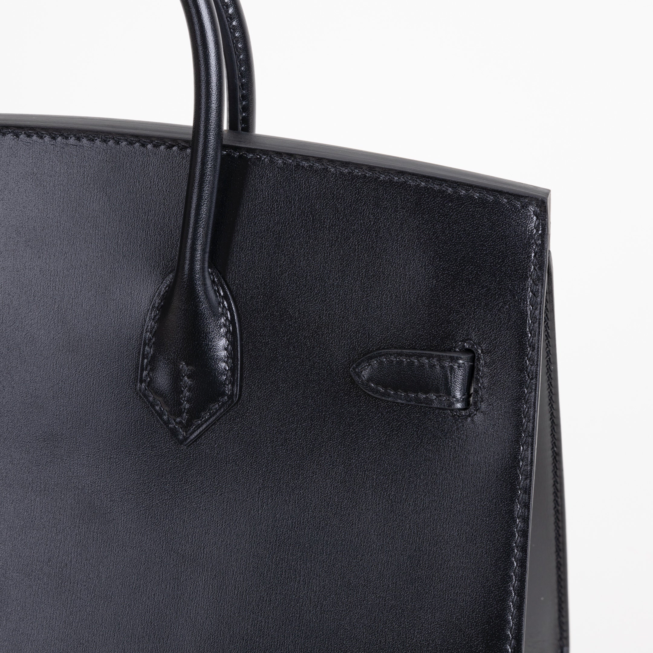 BIRKIN 25 (SELLIER SHAPE) BLACK BOX CALF LEATHER WITH GOLD HARDWARE (GHW)