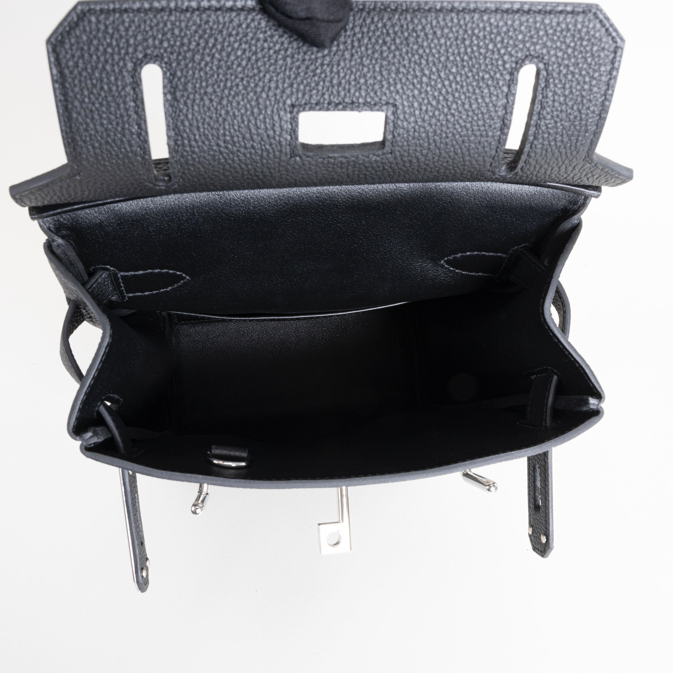 HAC A DOS TOGO LEATHER NOIR (BLACK) WITH PALLADIUM HARDWARE (PHW)
