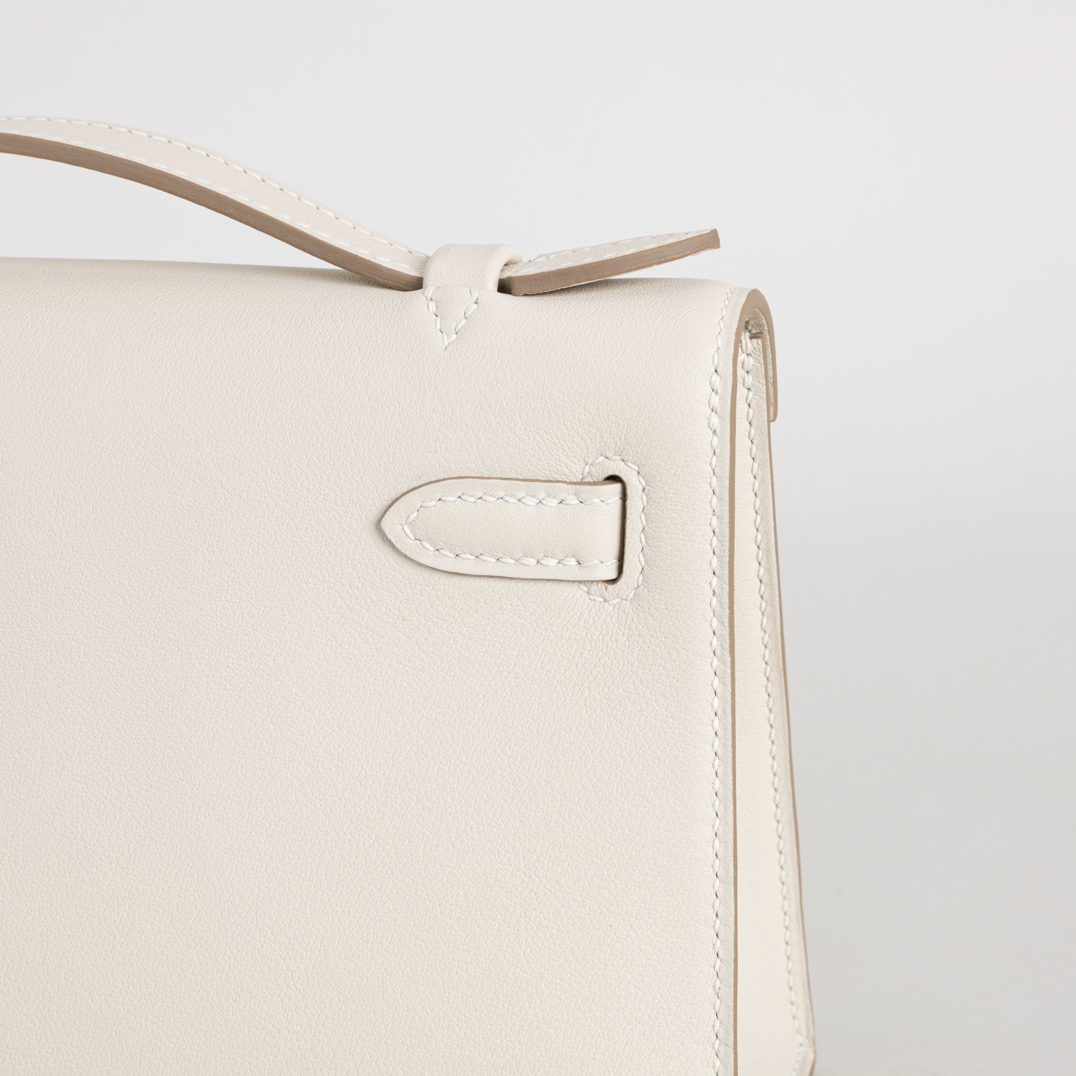 KELLY POCHETTE SWIFT LEATHER CRAIE WITH PALLADIUM HARDWARE (PHW)