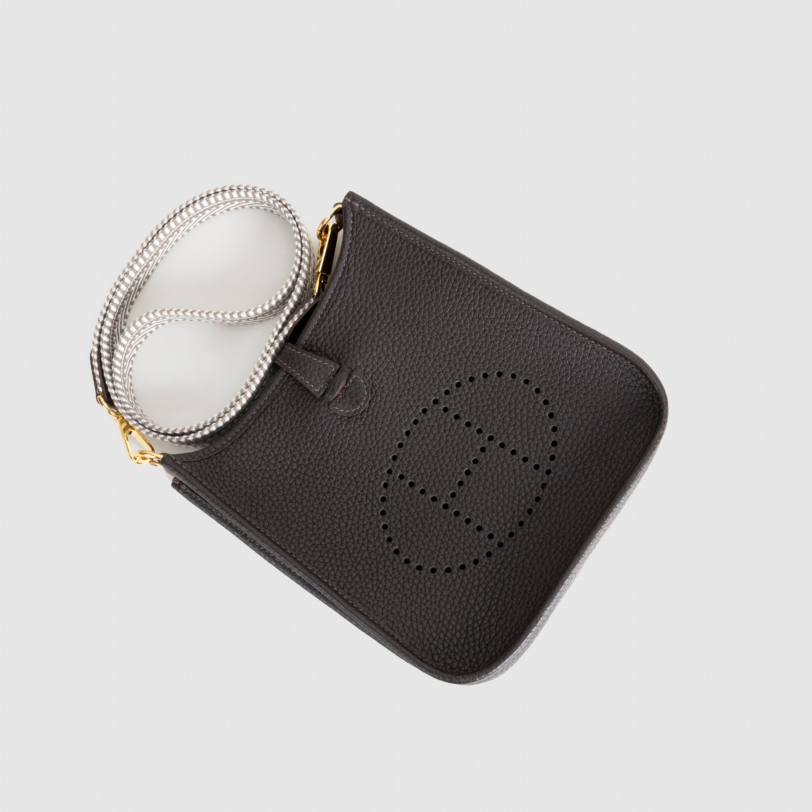 MINI EVELYNE (TPM) CLEMENCE LEATHER EBENE WITH GOLD HARDWARE (GHW)