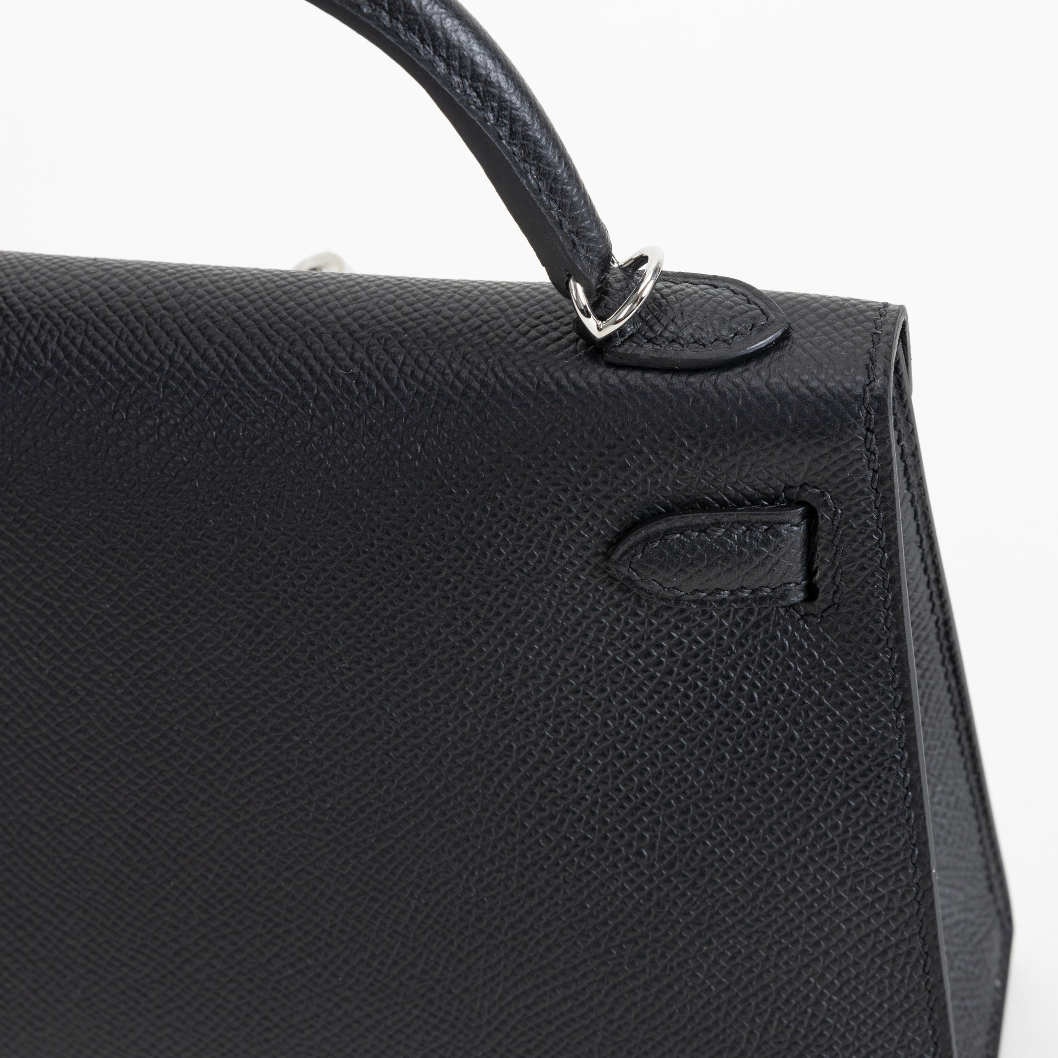 MINI KELLY II (20) EPSOM LEATHER NOIR (BLACK) WITH PALLADIUM HARDWARE (PHW)