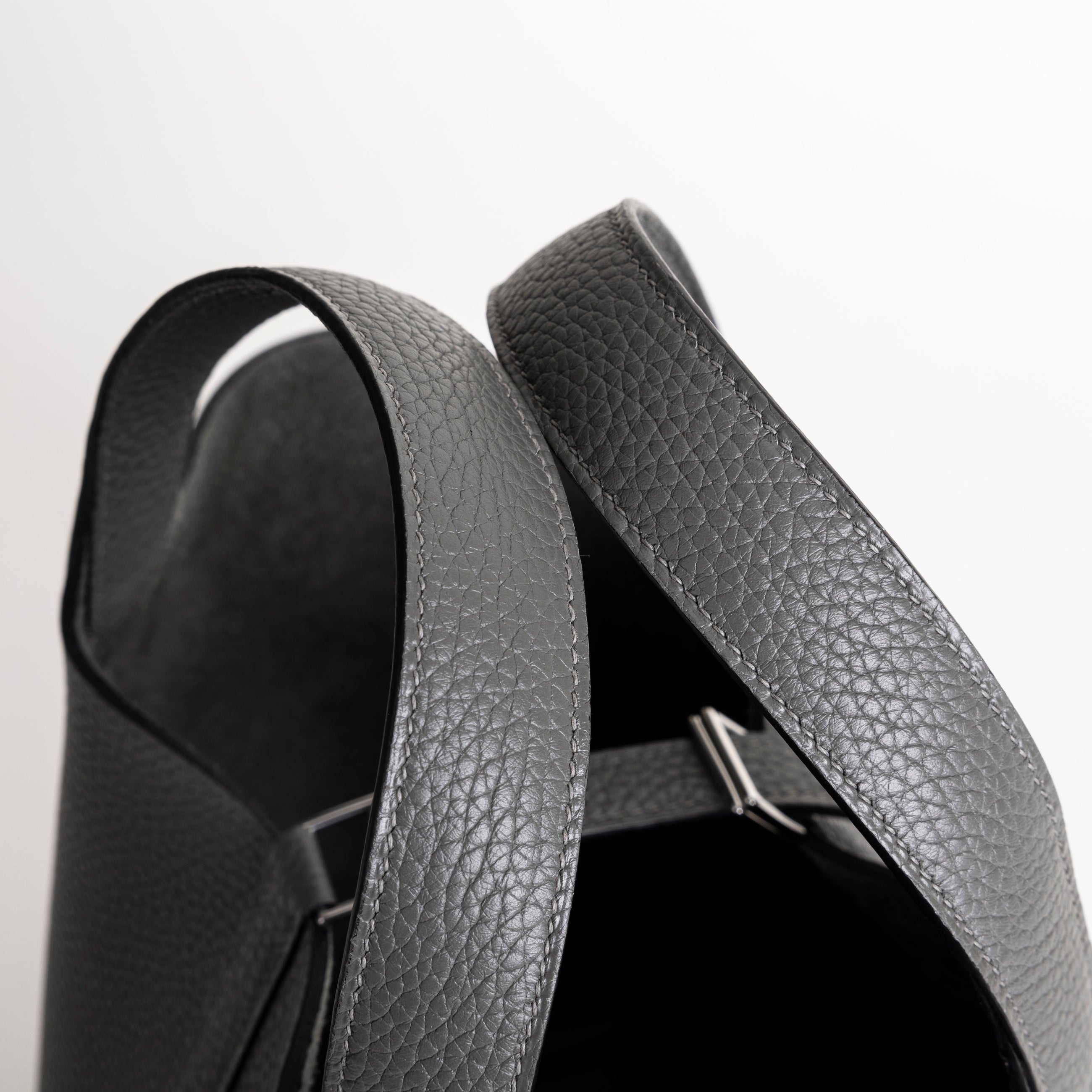 PICOTIN 18 LOCK CLEMENCE LEATHER GRIS MEYER WITH PALLADIUM HARDWARE (PHW)