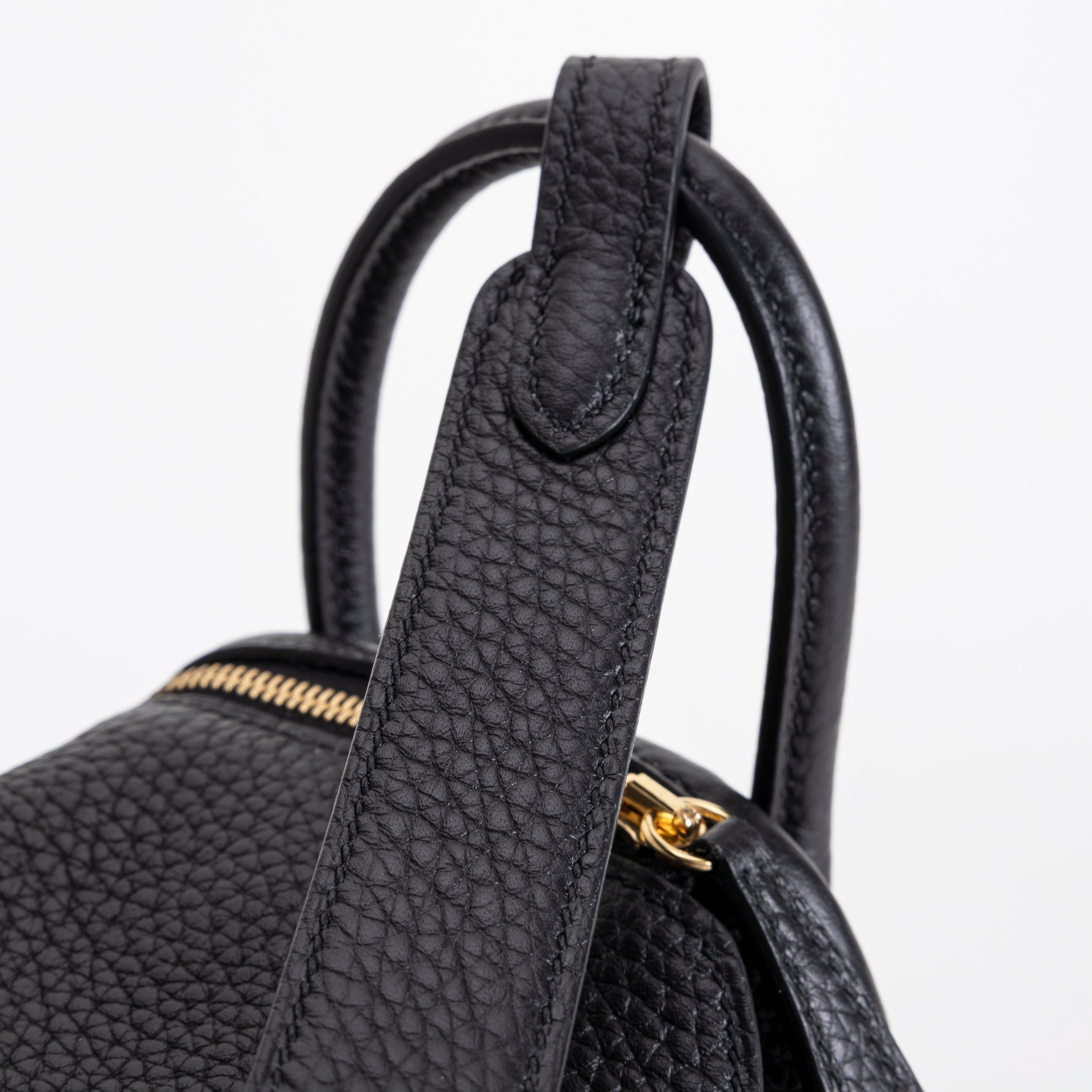 MINI LINDY 20 CLEMENCE LEATHER NOIR (BLACK) WITH GOLD HARDWARE (GHW)