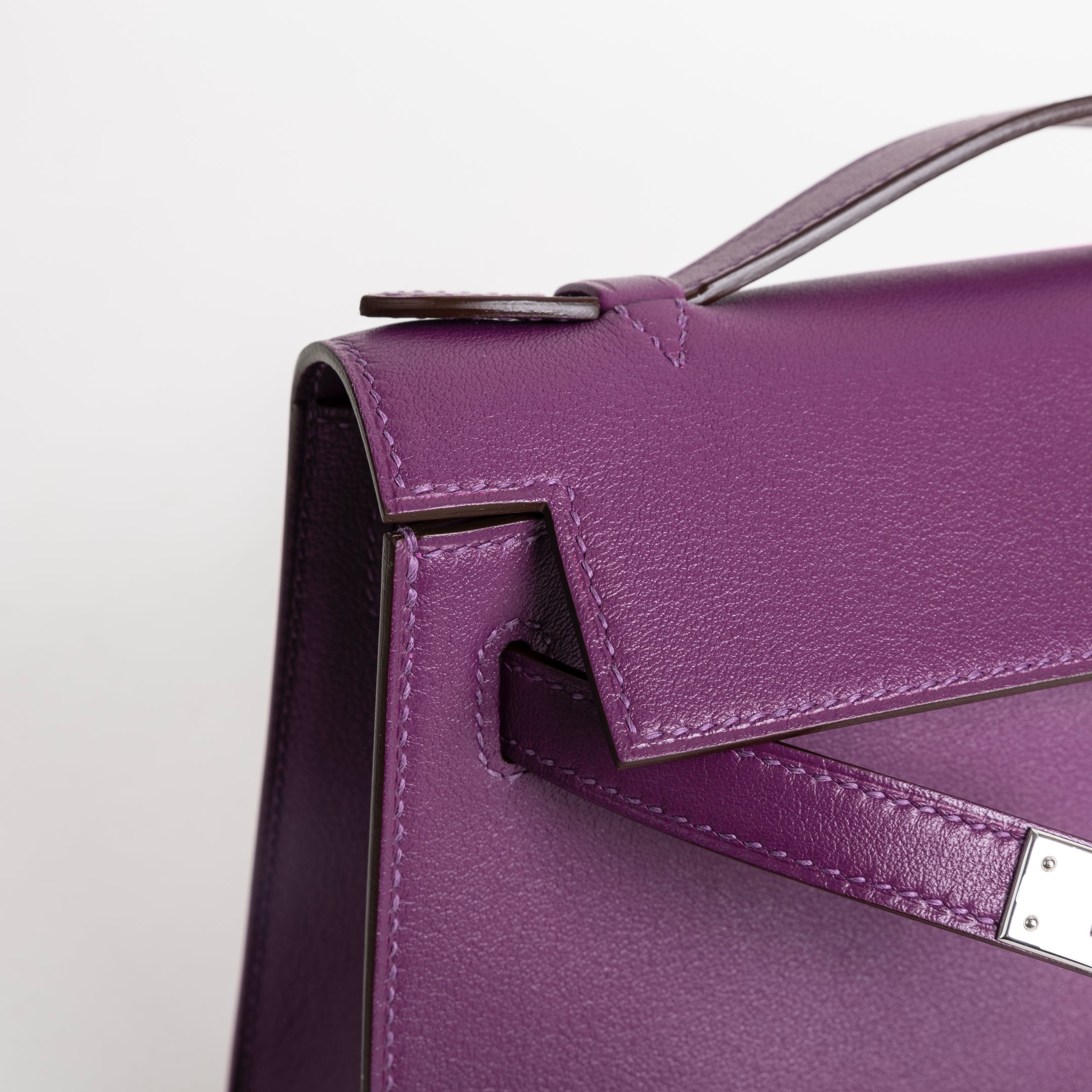 KELLY POCHETTE SWIFT LEATHER ANEMONE WITH PALLADIUM HARDWARE (PHW)