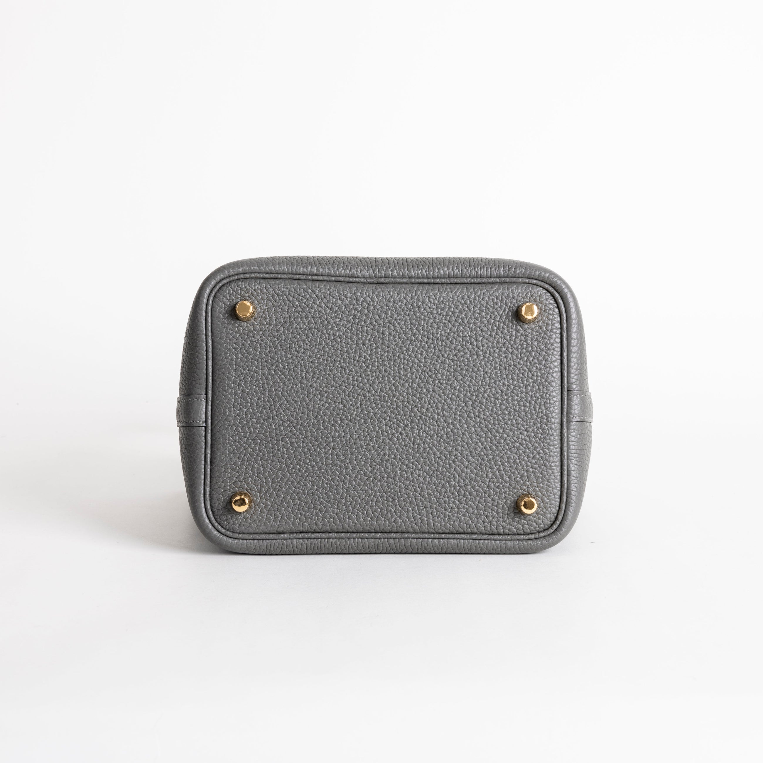 PICOTIN 18 LOCK CLEMENCE LEATHER GRIS MEYER WITH GOLD HARDWARE (GHW)