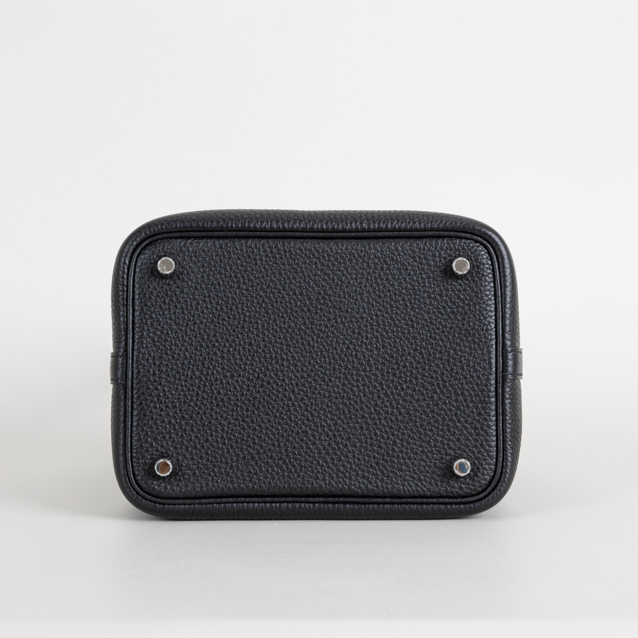 PICOTIN 18 LOCK CLEMENCE LEATHER NOIR (BLACK) WITH PALLADIUM HARDWARE (PHW)