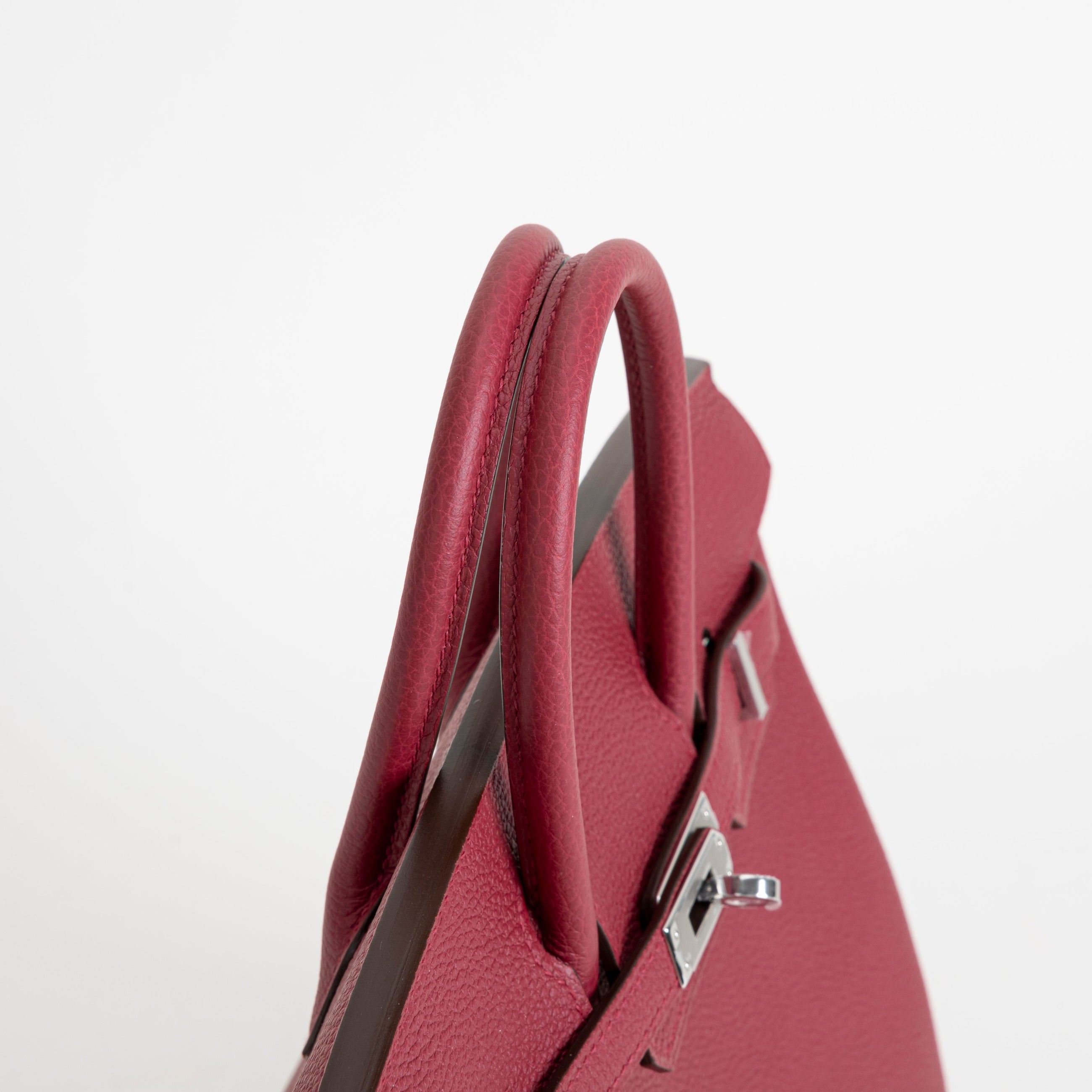 BIRKIN 25 TOGO LEATHER ROUGE GRENAT WITH PALLADIUM HARDWARE (PHW)