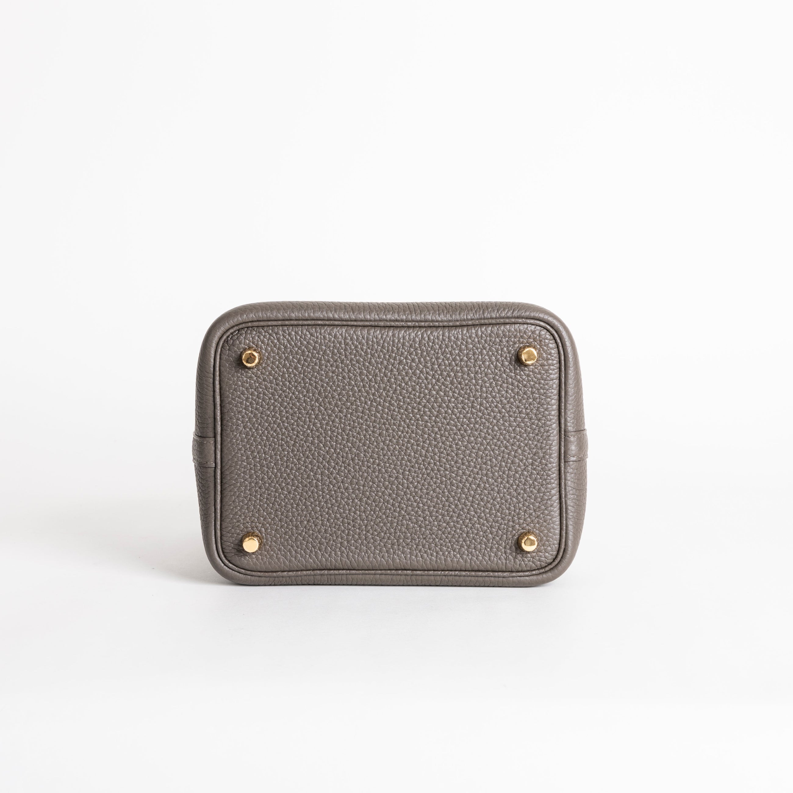 PICOTIN 18 LOCK CLEMENCE LEATHER ETAIN WITH GOLD HARDWARE (GHW)