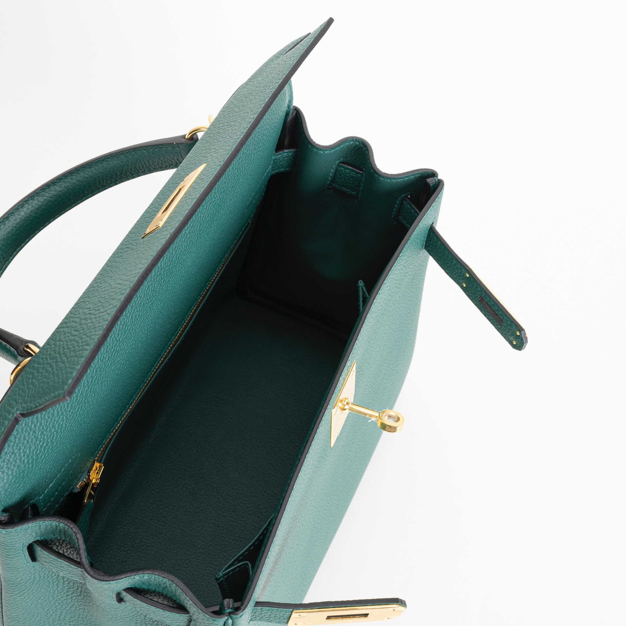 KELLY 28 TOGO LEATHER MALACHITE WITH GOLD HARDWARE (GHW)