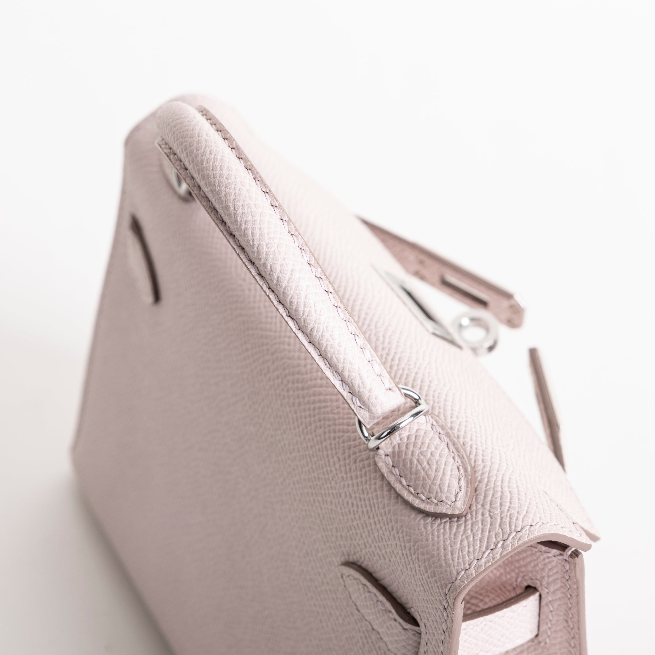 MINI KELLY II (20) EPSOM LEATHER MAUVE PALE WITH PALLADIUM HARDWARE (PHW)